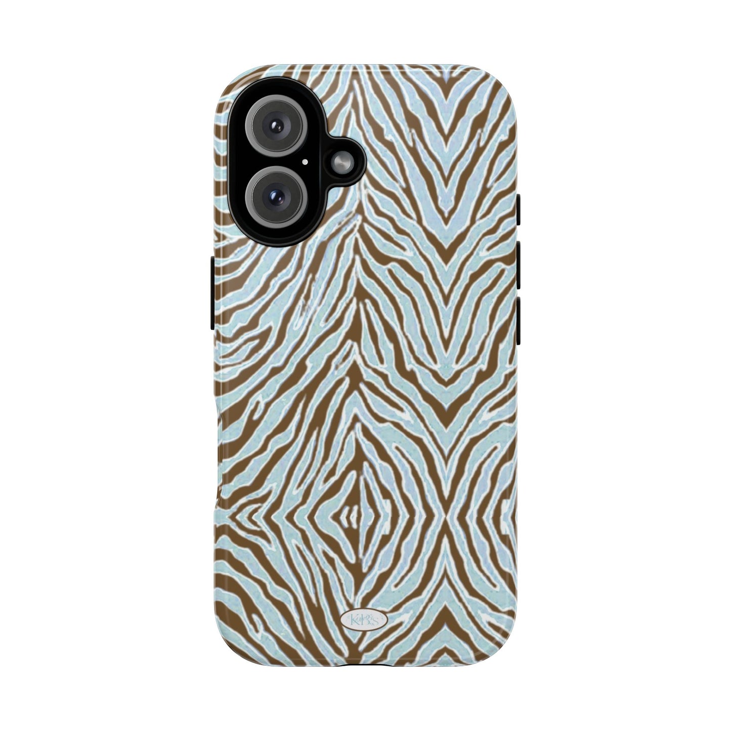 Zebra Bleu Tough Case for iPhone