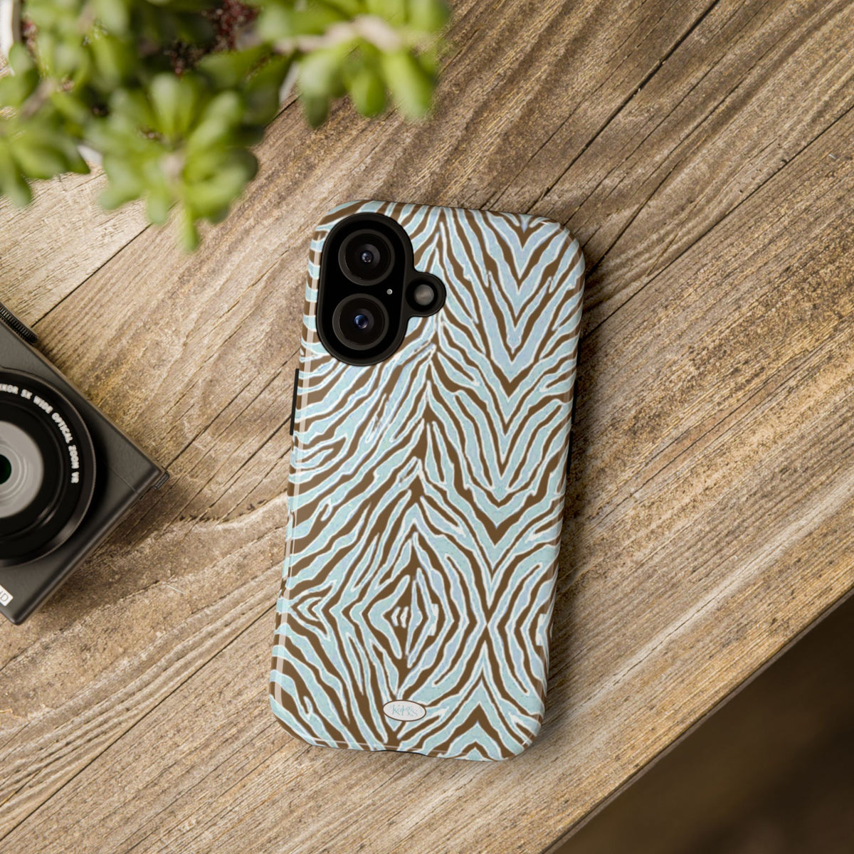 Zebra Bleu Tough Case for iPhone