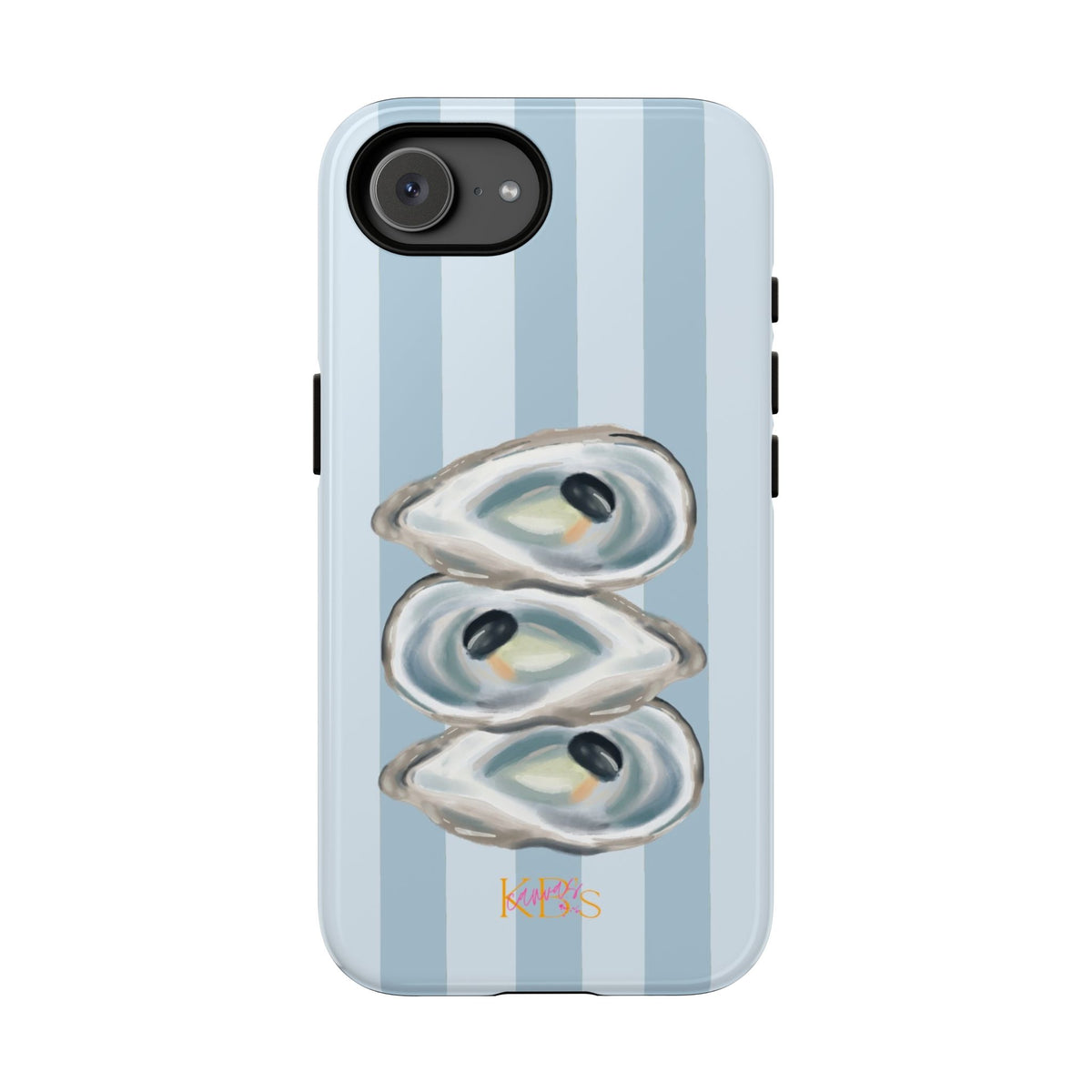 Striped Oyster Tough Case - Blue