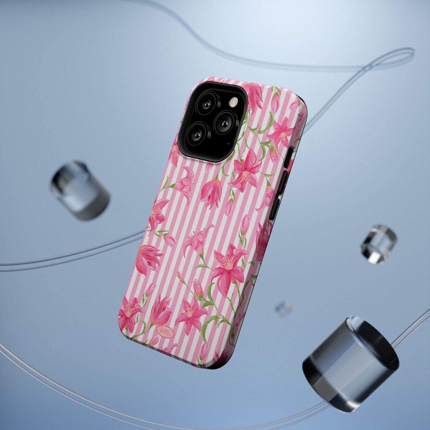 Azalea Stripe Mag Safe Case for iPhone - Pink