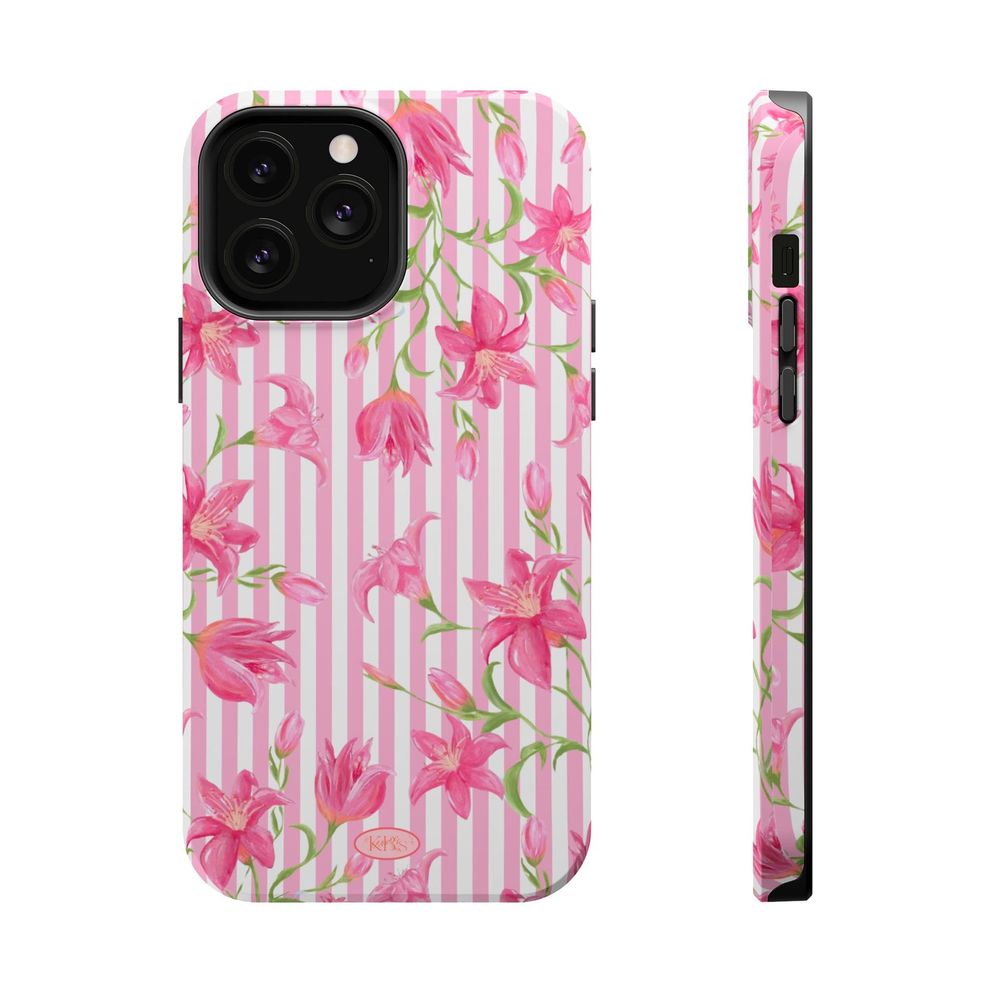 Azalea Stripe Mag Safe Case for iPhone - Pink