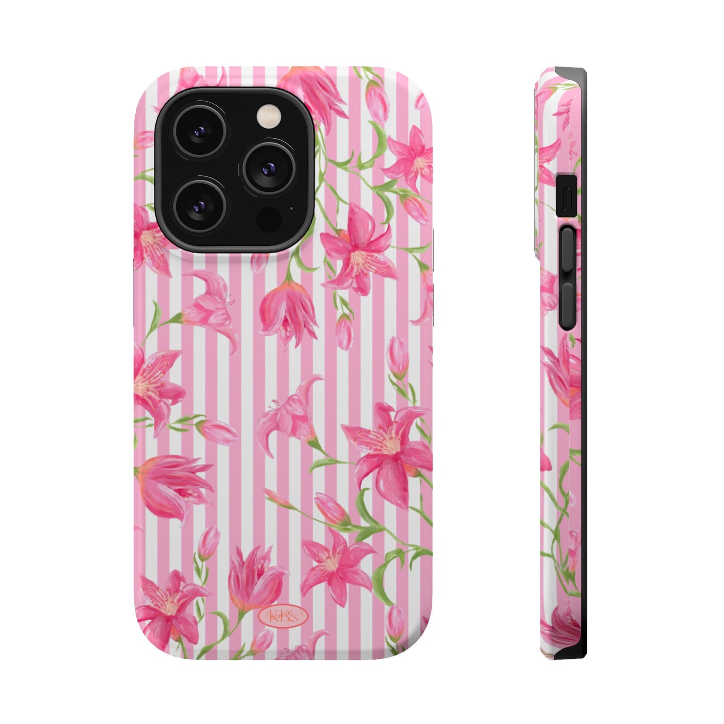 Azalea Stripe Mag Safe Case for iPhone - Pink