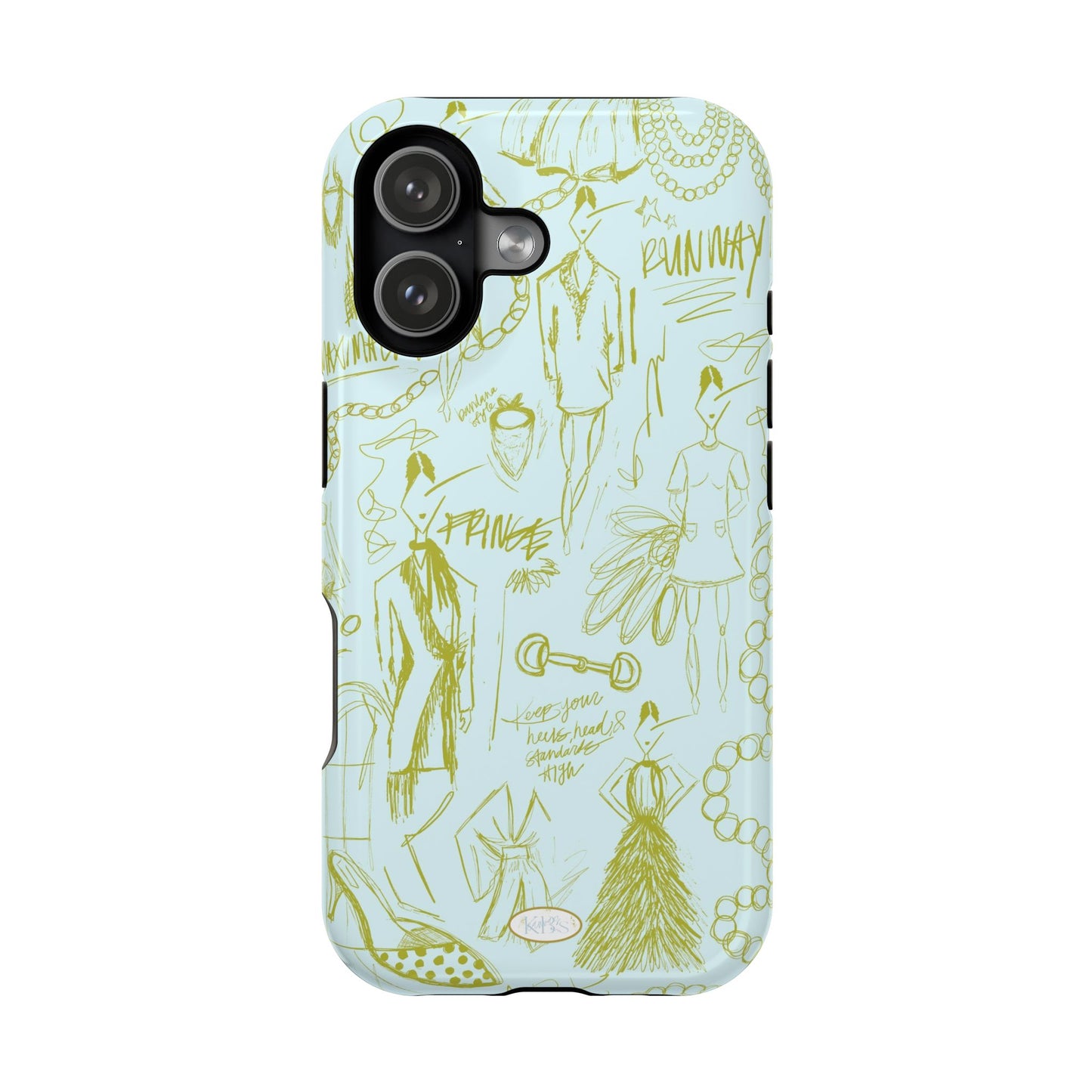Fashion Sketch Mag Safe Case for iPhone - Blue