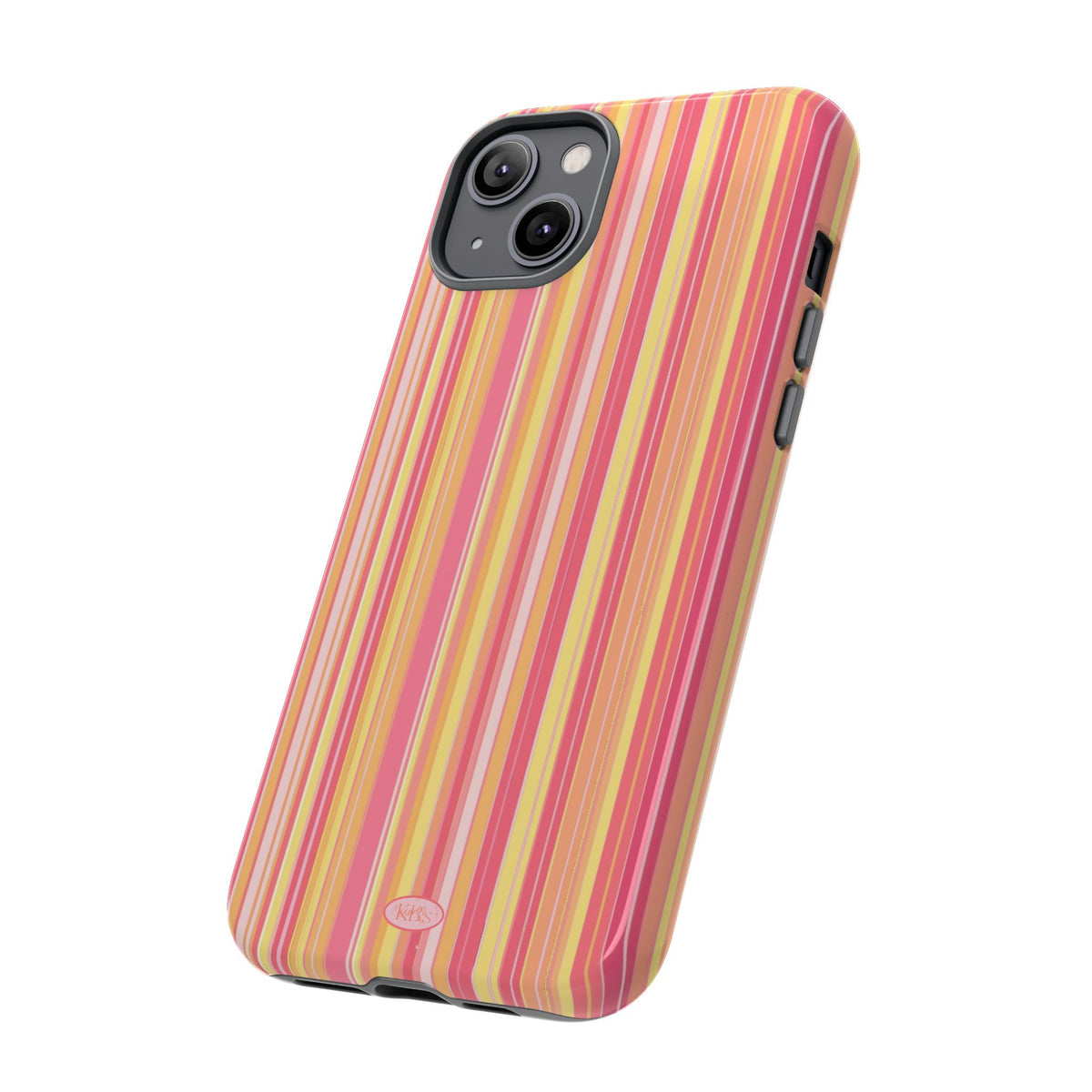 Pink Lemonade Stripe Tough Case for iPhone