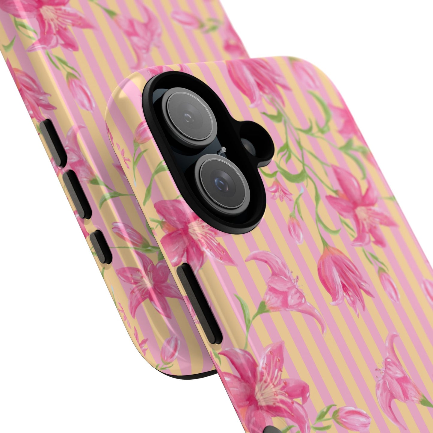 Azalea Stripe Tough Case for iPhone - Pink & Orange