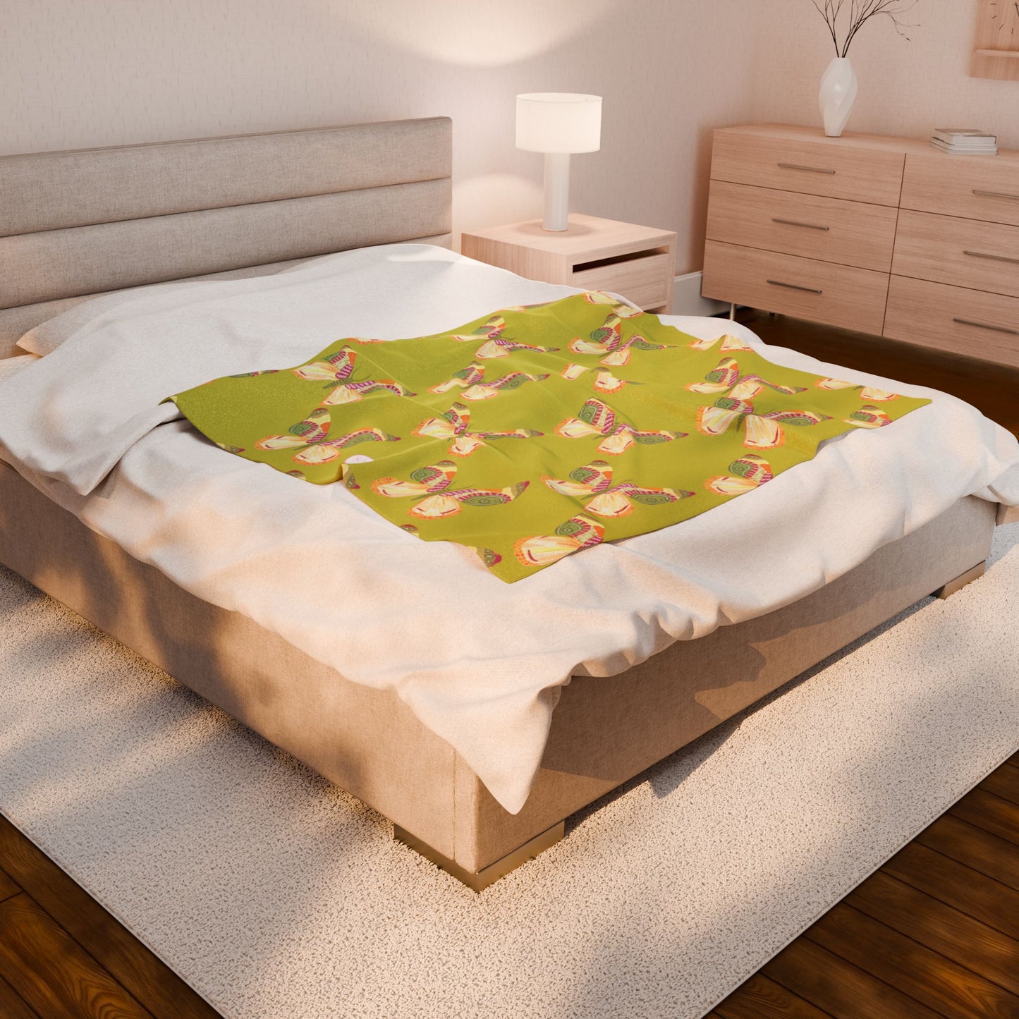 Flutter Pattern Velveteen Blanket