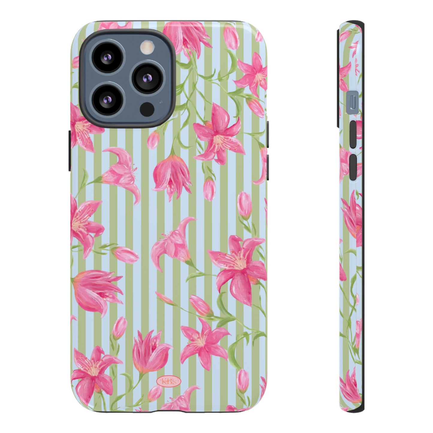 Azalea Stripe Tough Case for iPhone - Blue & Green