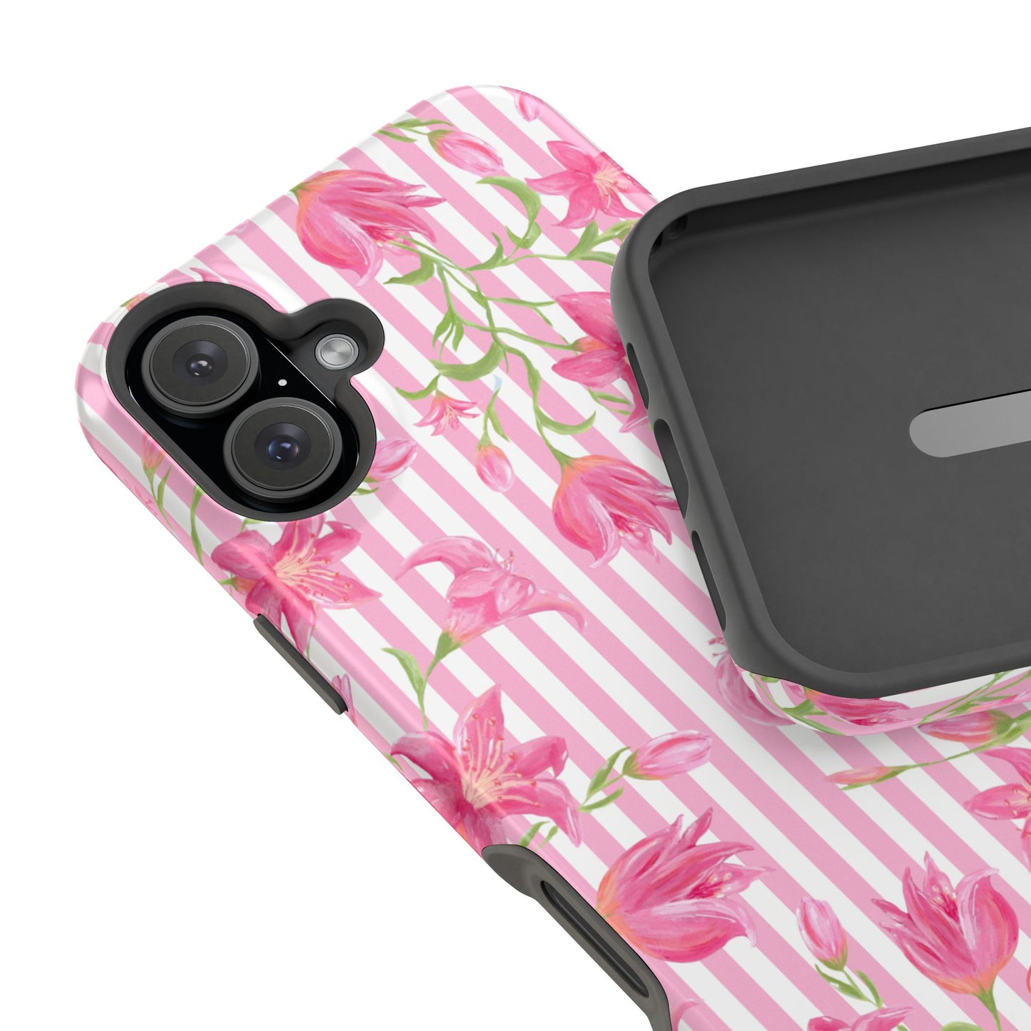 Azalea Stripe Mag Safe Case for iPhone - Pink
