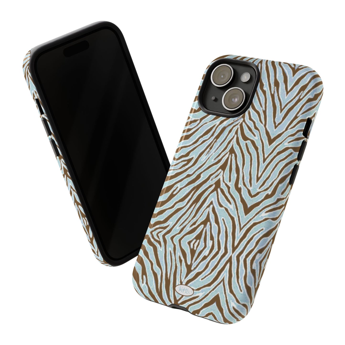 Zebra Bleu Tough Case for iPhone