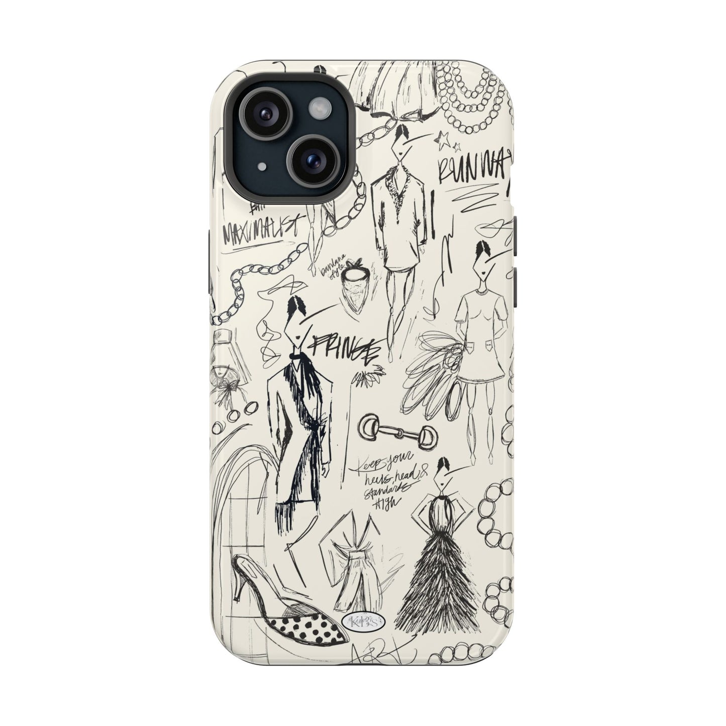 Fashion Sketch Mag Safe Case for iPhone - Black