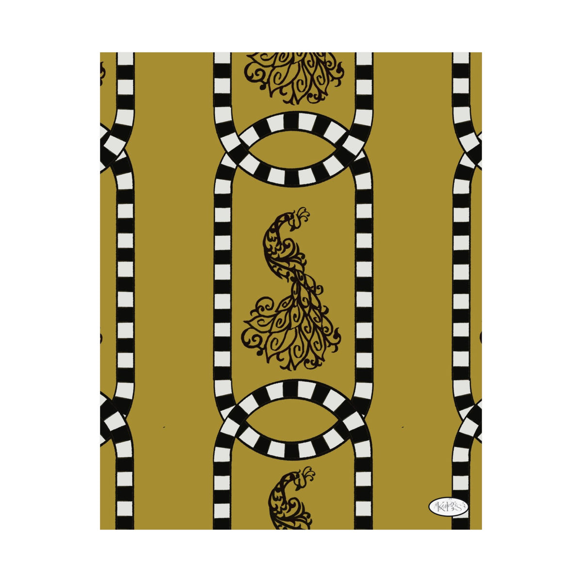 Feathered Stripe Wall Print