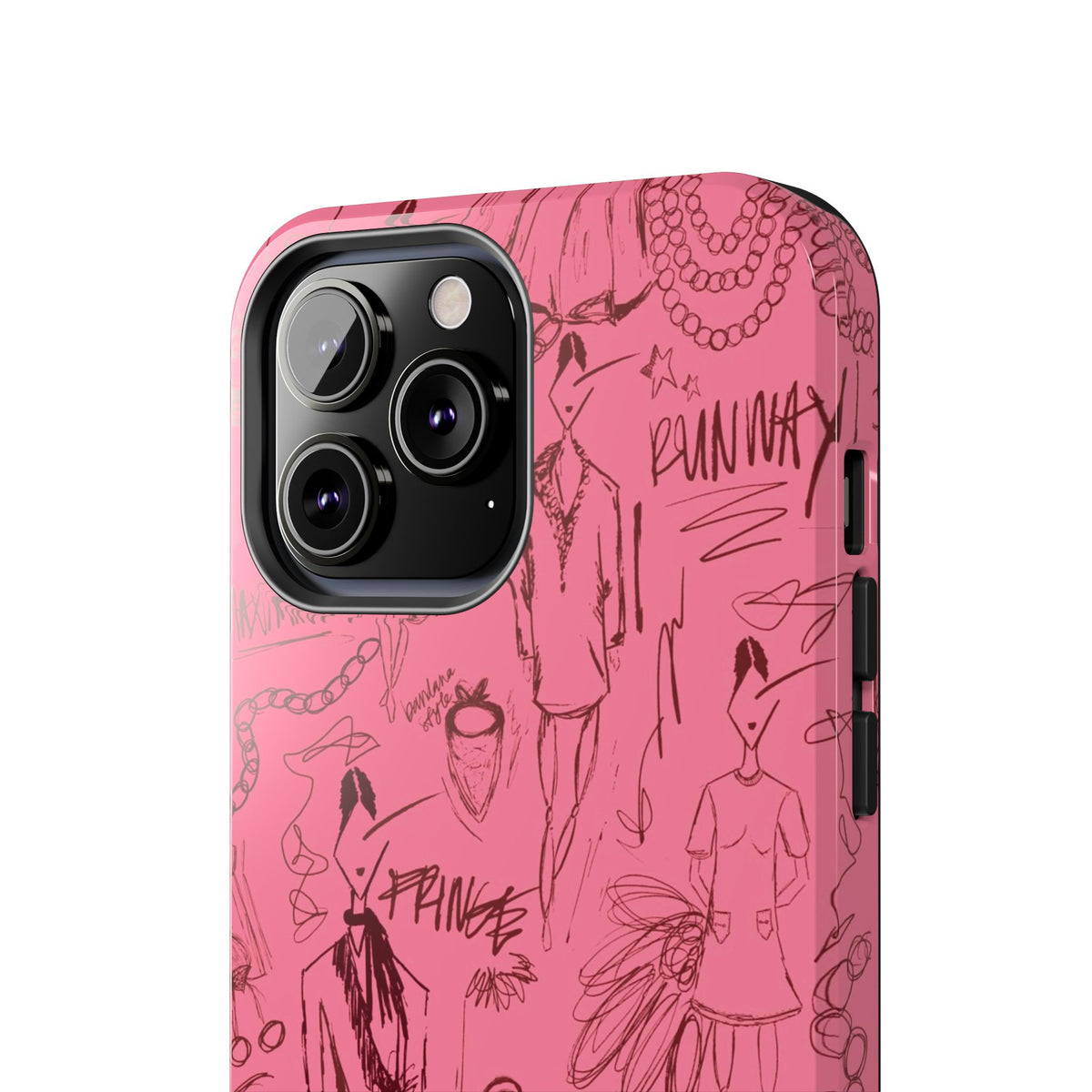 Fashion Sketch Tough Case for iPhone - Maroon