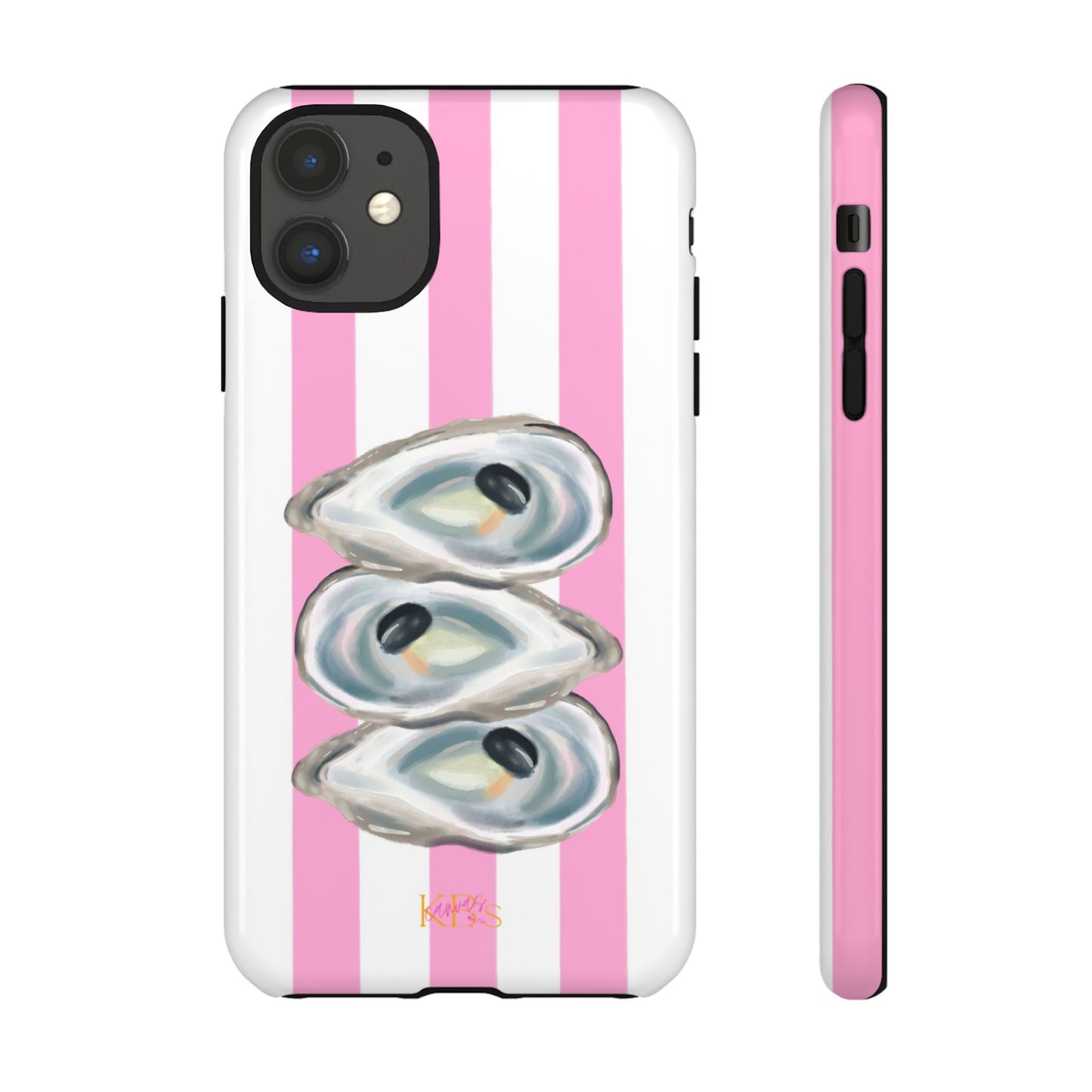Striped Oyster Tough Case - Pink