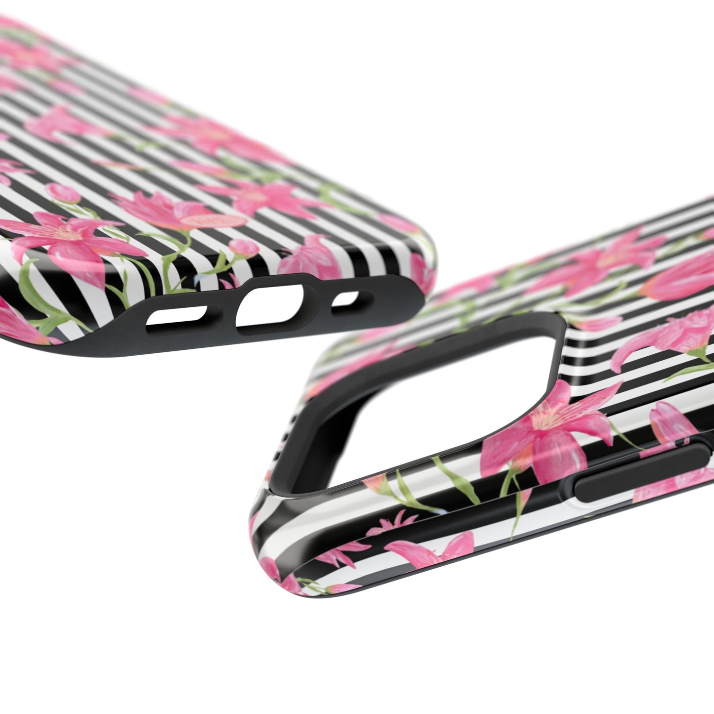 Azalea Stripe Mag Safe Case for iPhone - Black