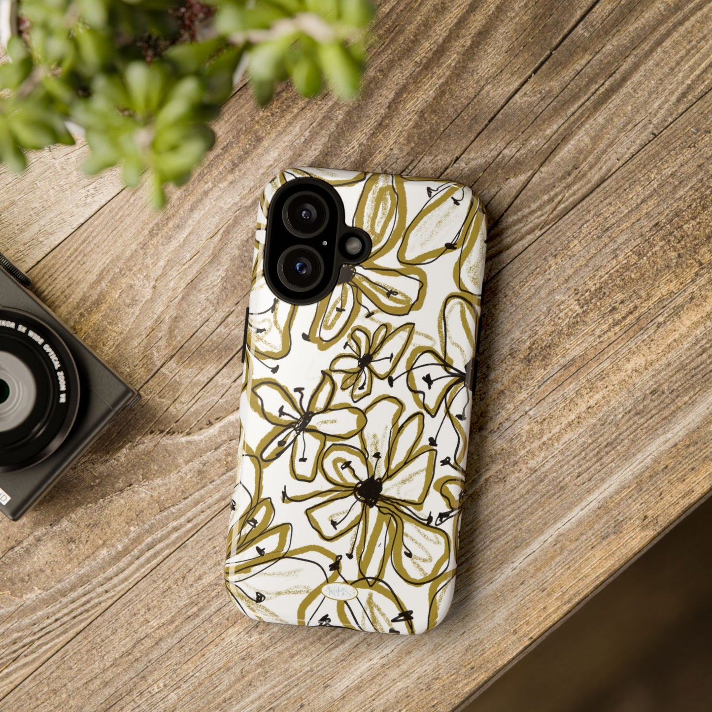 Floral Sketch Tough Case for iPhone