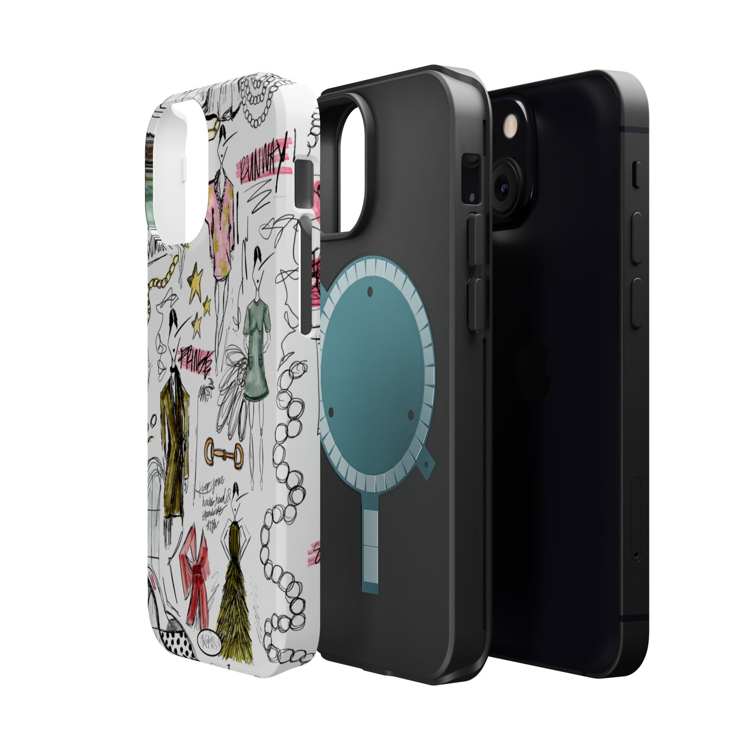 Fashion Sketch Mag Safe Case for iPhone - Multi