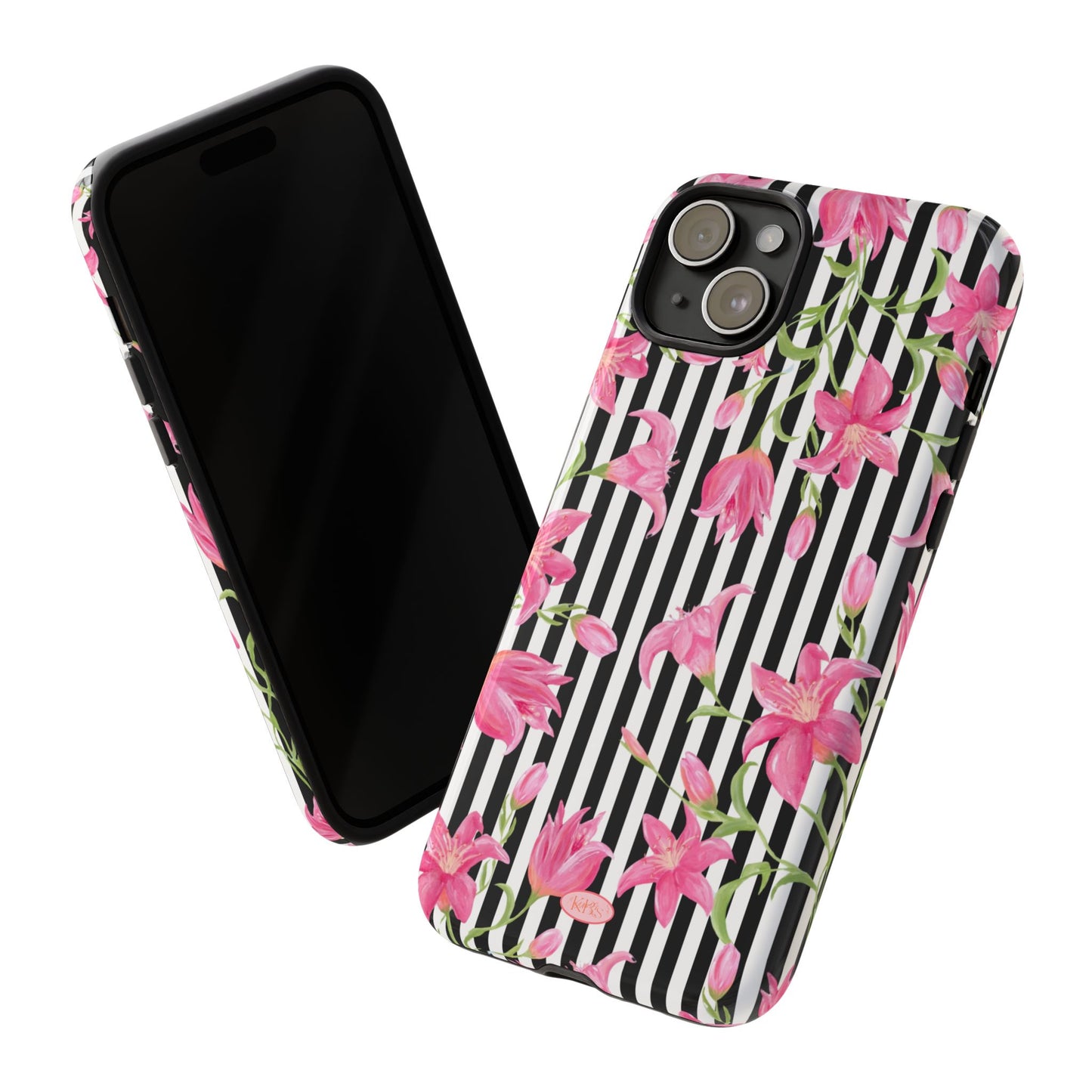 Azalea Stripe Tough Case for iPhone - Black