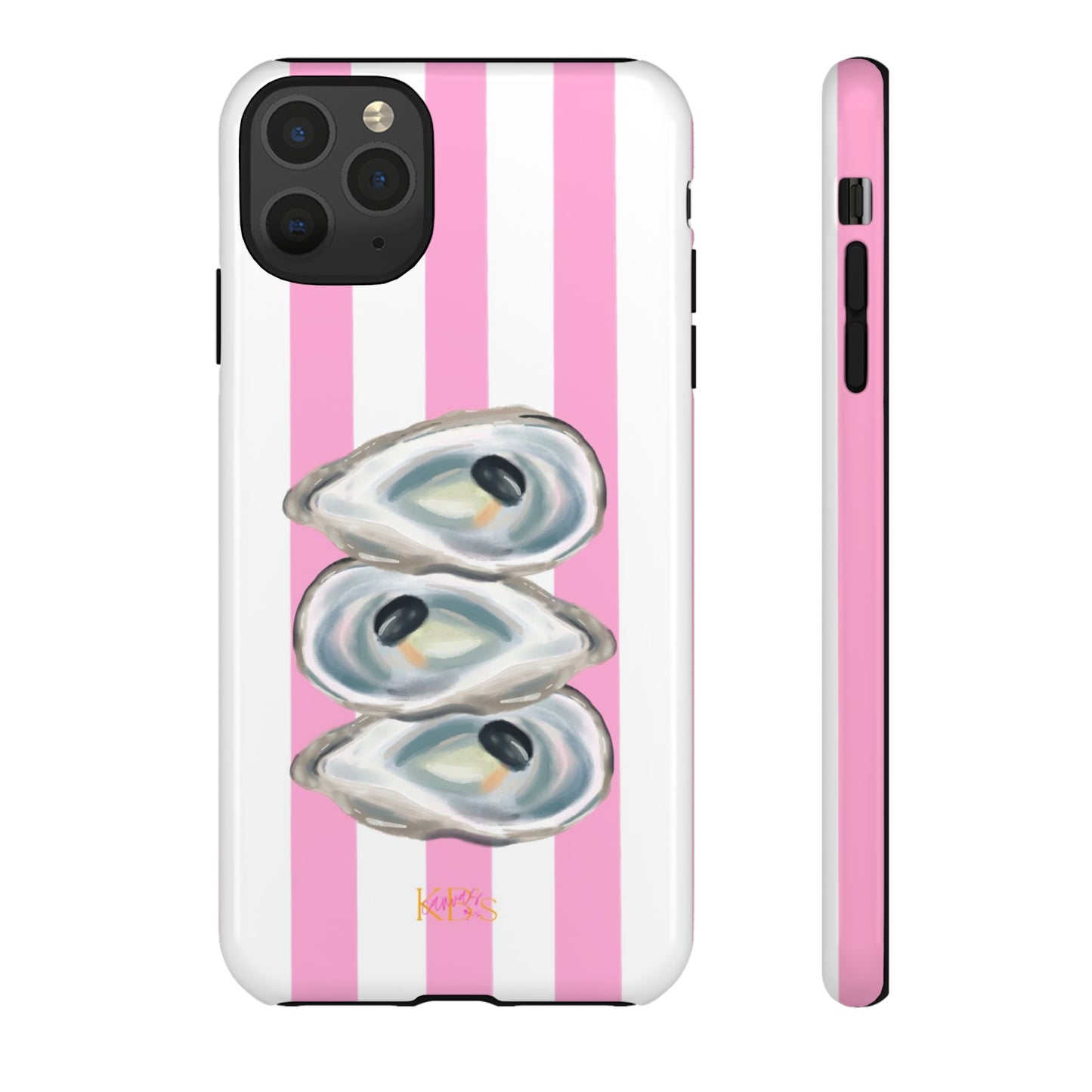 Striped Oyster Tough Case - Pink
