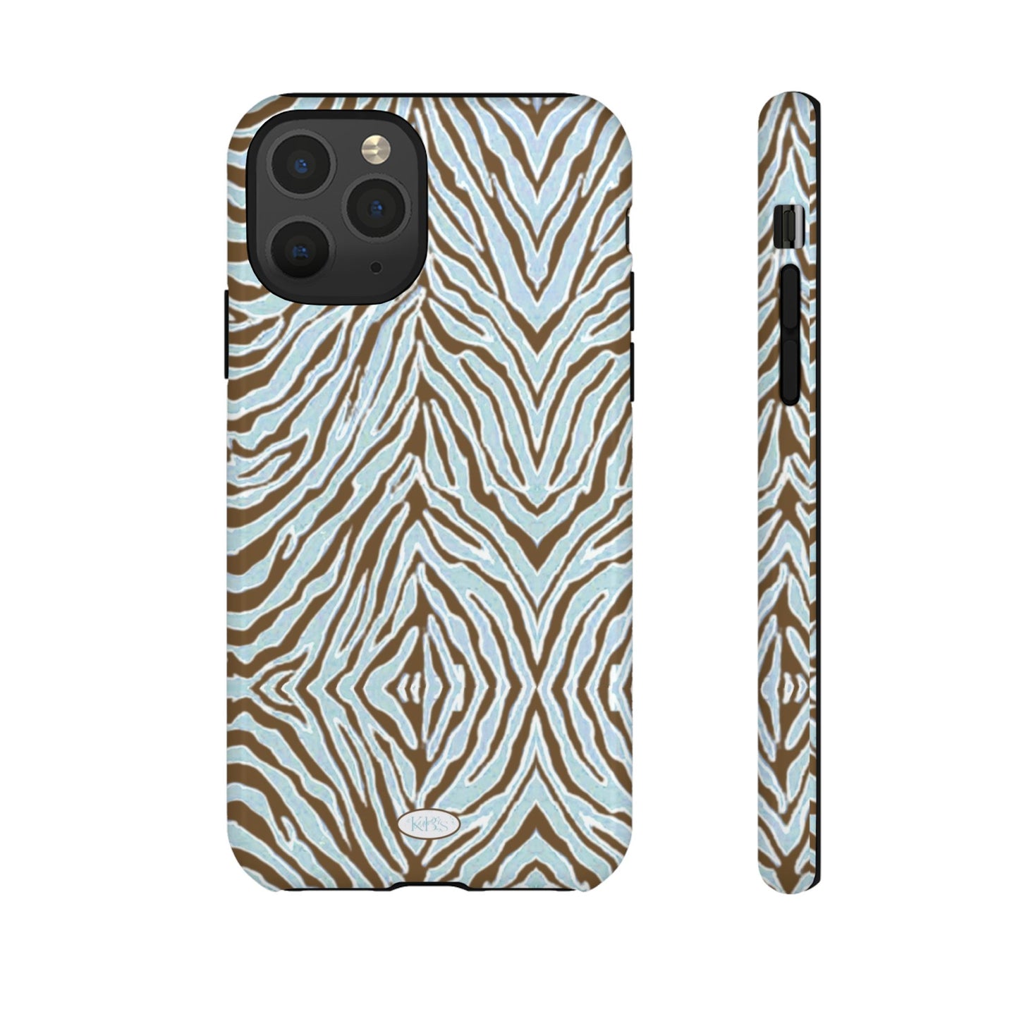 Zebra Bleu Tough Case for iPhone