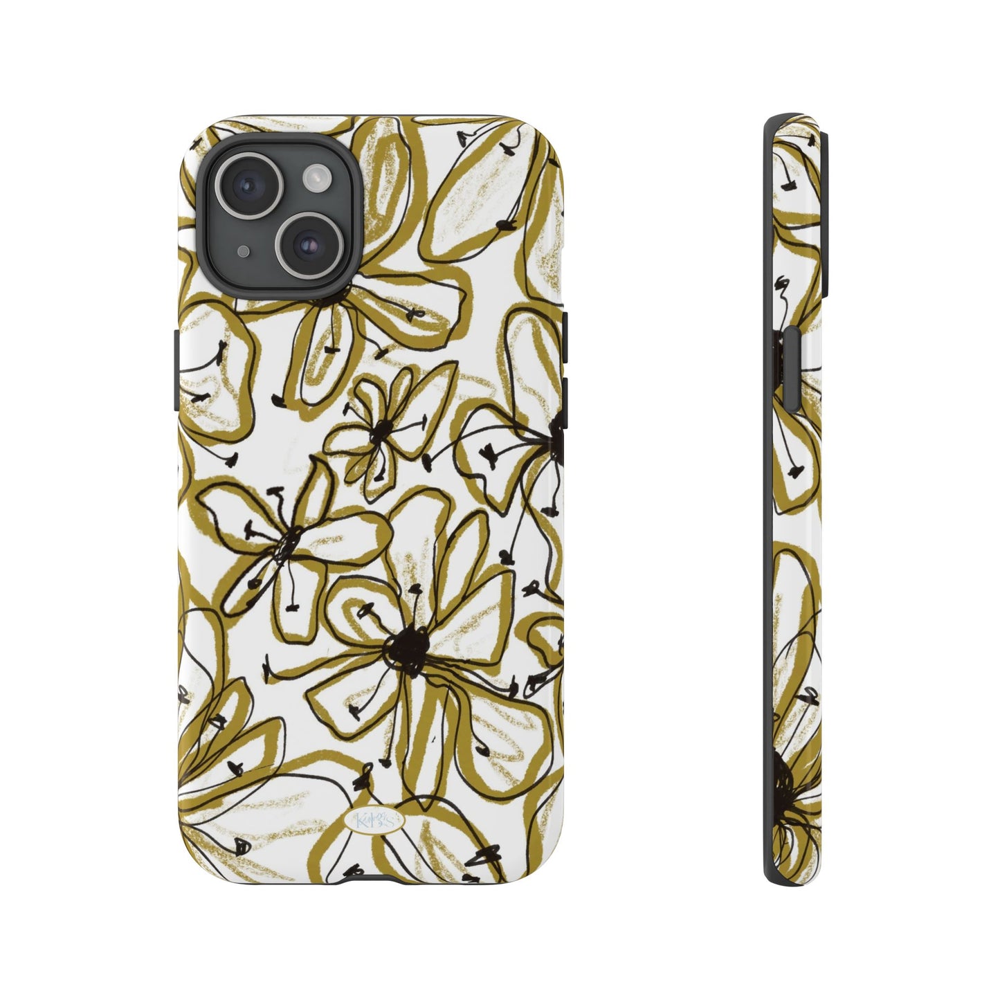 Floral Sketch Tough Case for iPhone