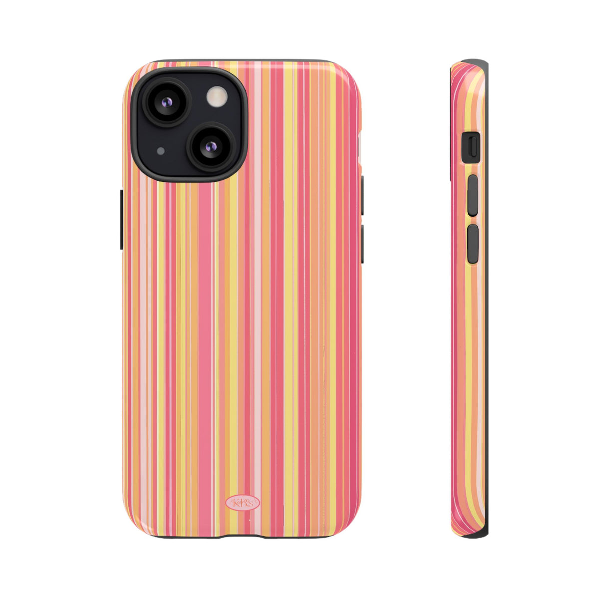 Pink Lemonade Stripe Tough Case for iPhone