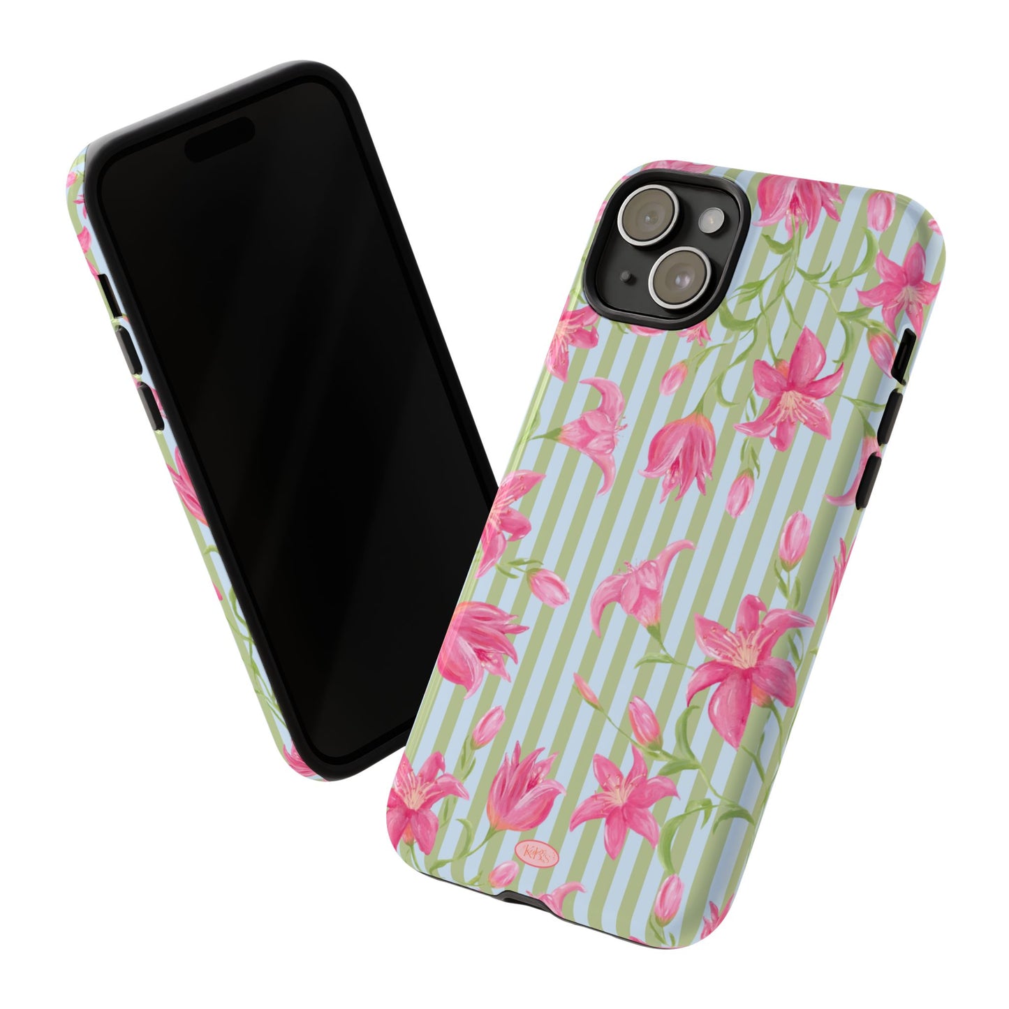 Azalea Stripe Tough Case for iPhone - Blue & Green