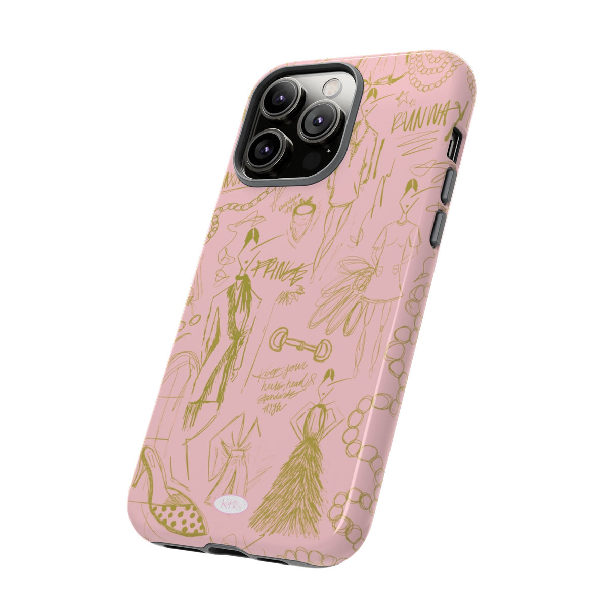 Fashion Sketch Tough Case for iPhone - Pink