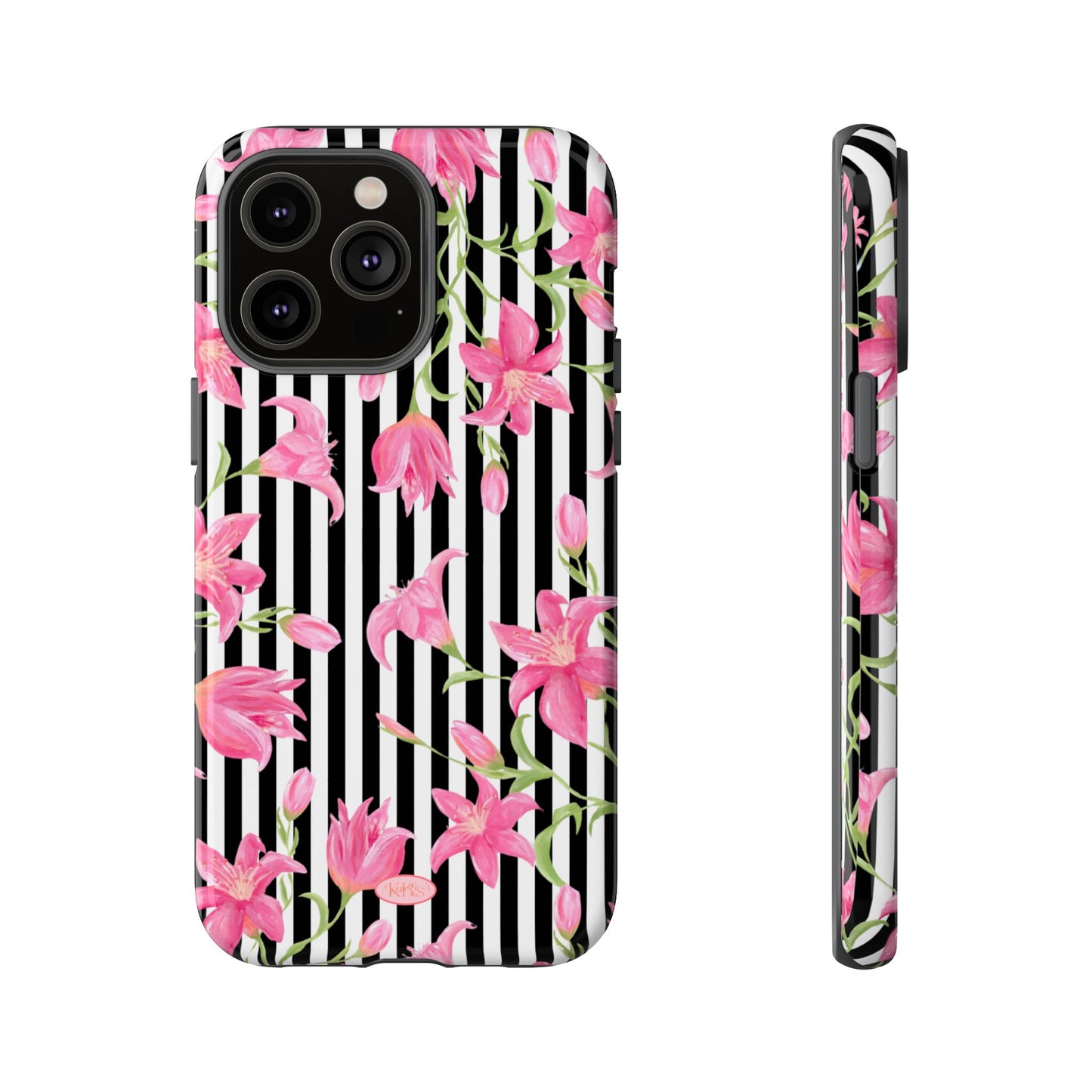 Azalea Stripe Tough Case for iPhone - Black