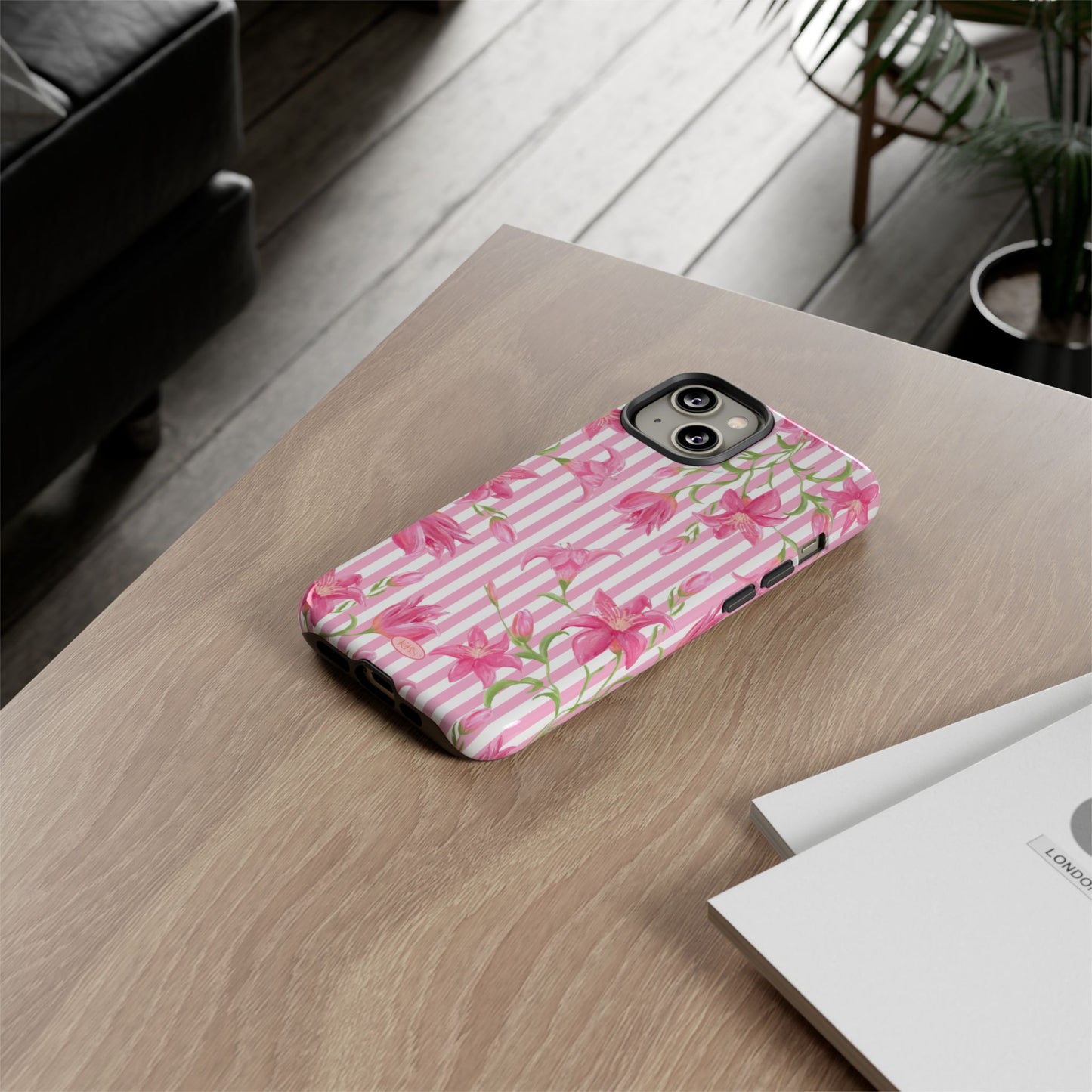 Azalea Stripe Tough Case for iPhone - Pink
