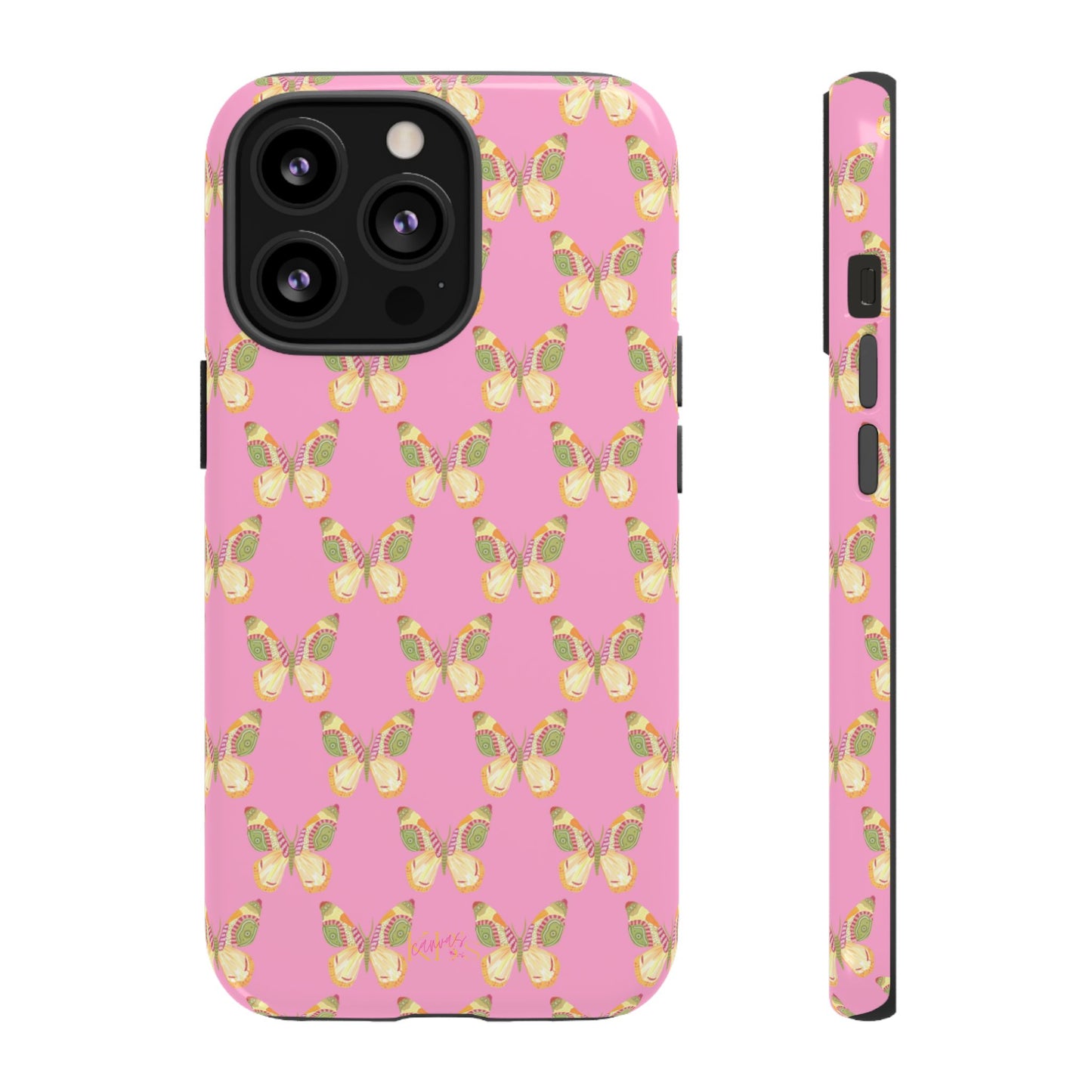 Flutter Pattern Tough Case - Pink