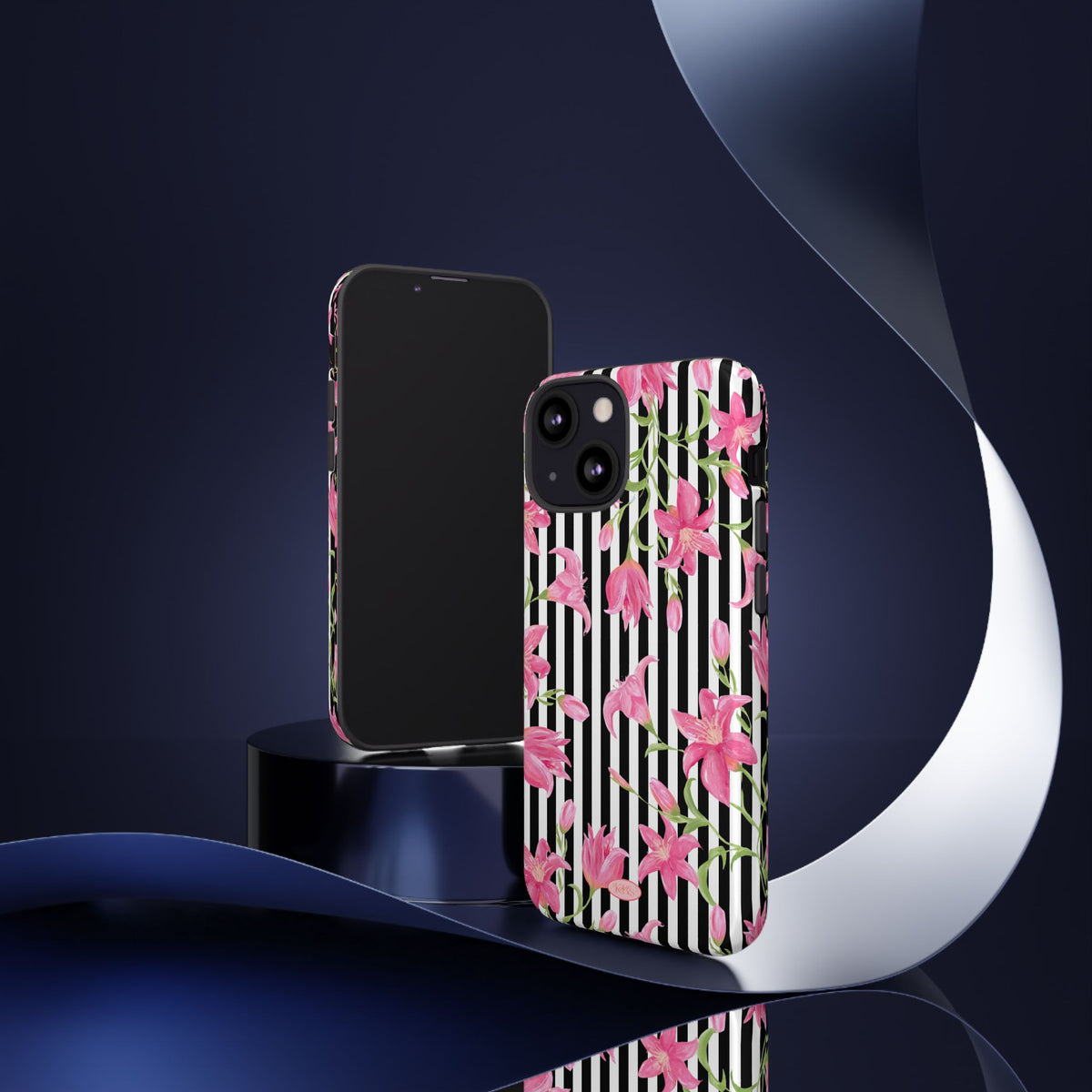 Azalea Stripe Tough Case for iPhone - Black