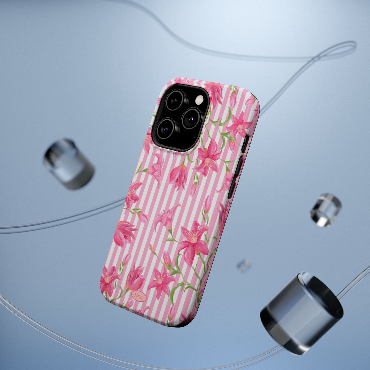 Azalea Stripe Mag Safe Case for iPhone - Pink
