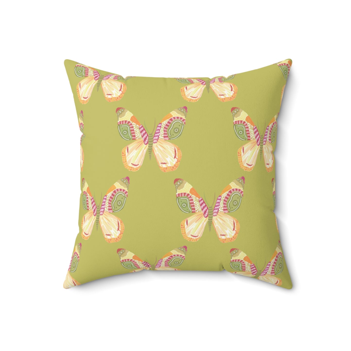 Flutter Pattern Throw Pillow - Green