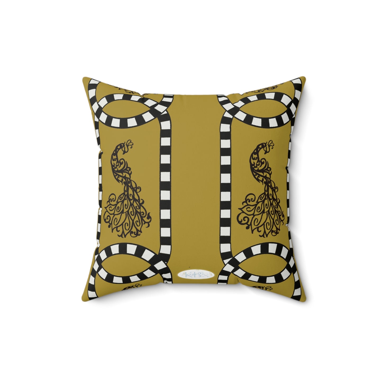 Feathered Stripe Throw Pillow