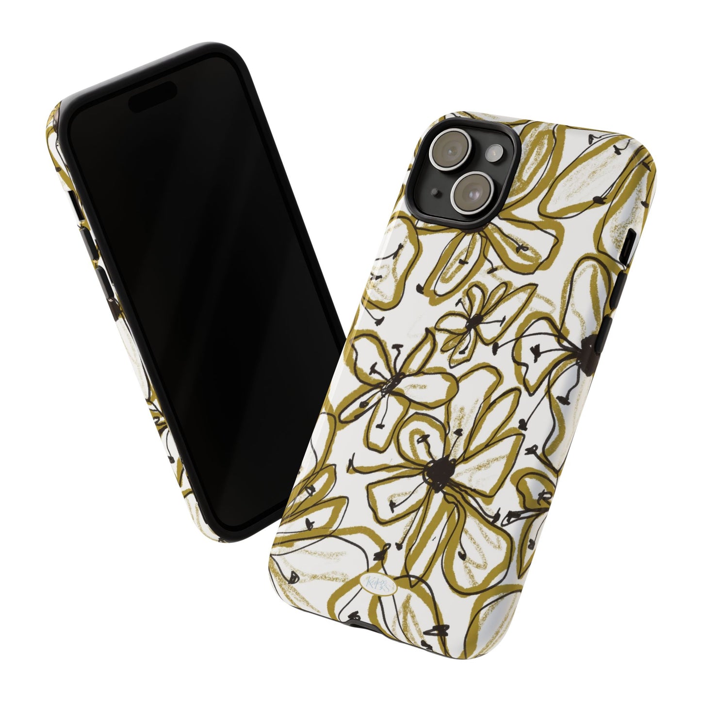 Floral Sketch Tough Case for iPhone