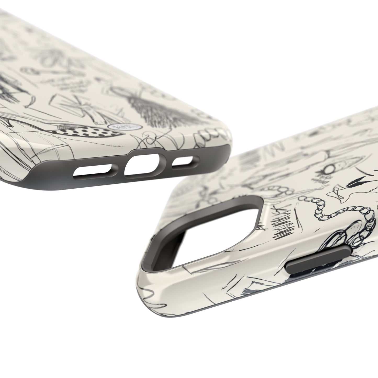 Fashion Sketch Mag Safe Case for iPhone - Black