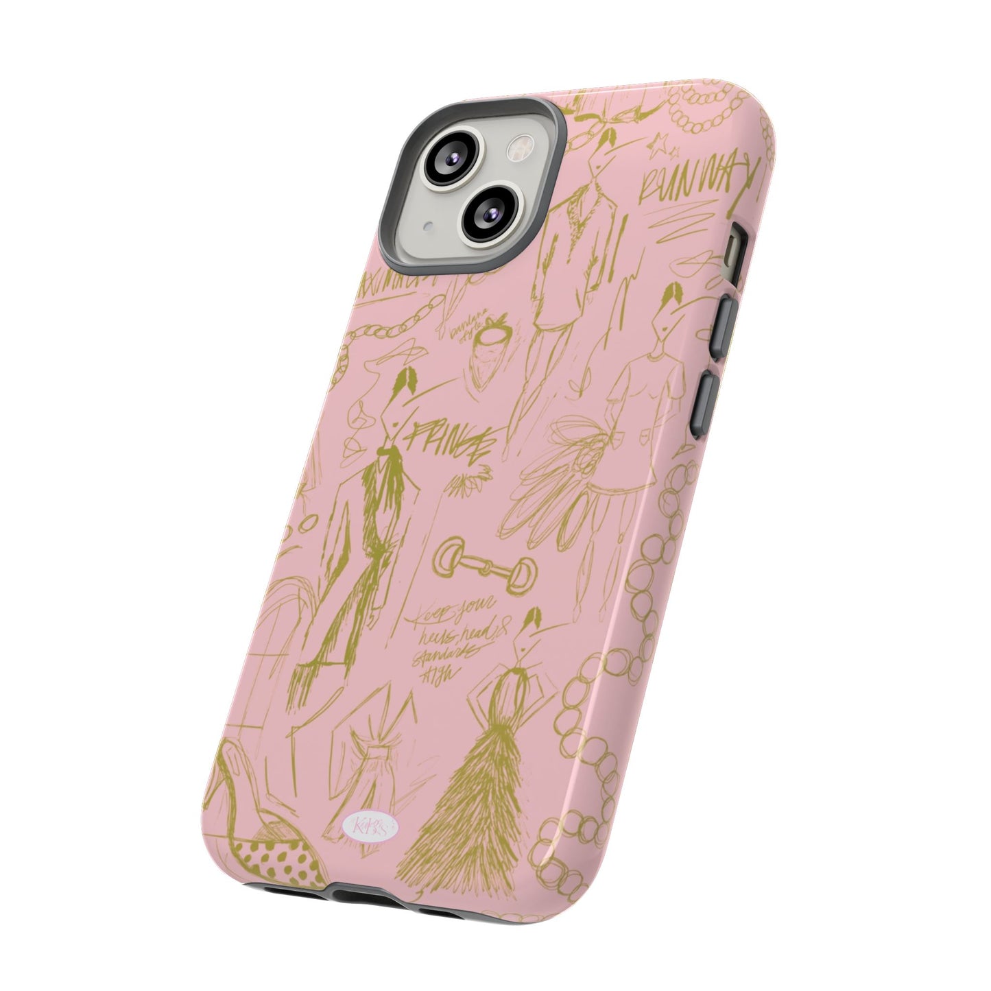 Fashion Sketch Tough Case for iPhone - Pink
