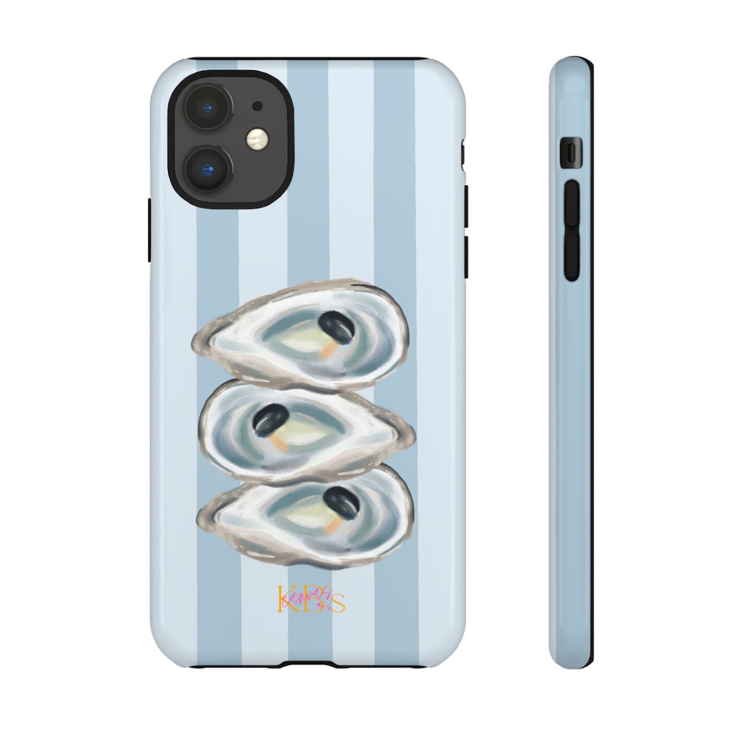 Striped Oyster Tough Case - Blue