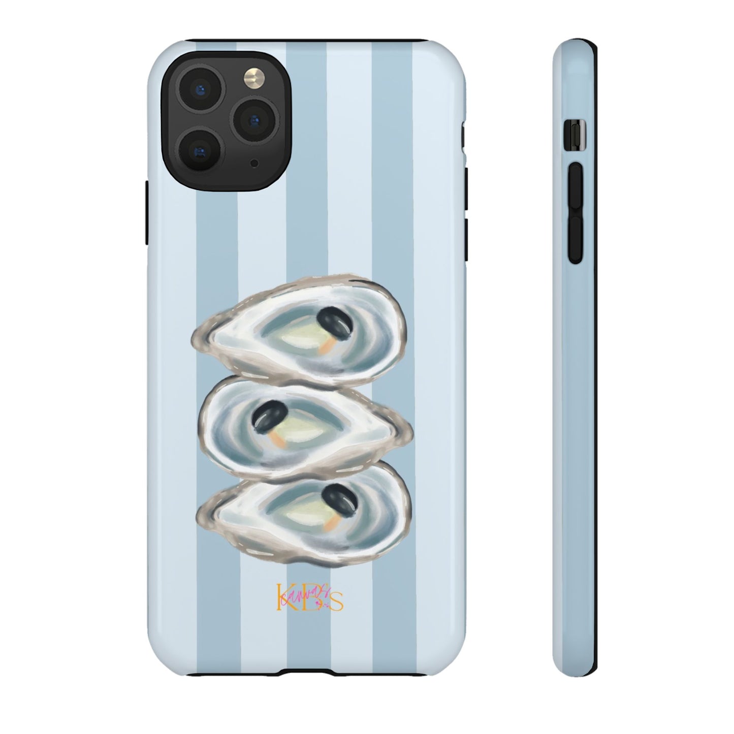 Striped Oyster Tough Case - Blue