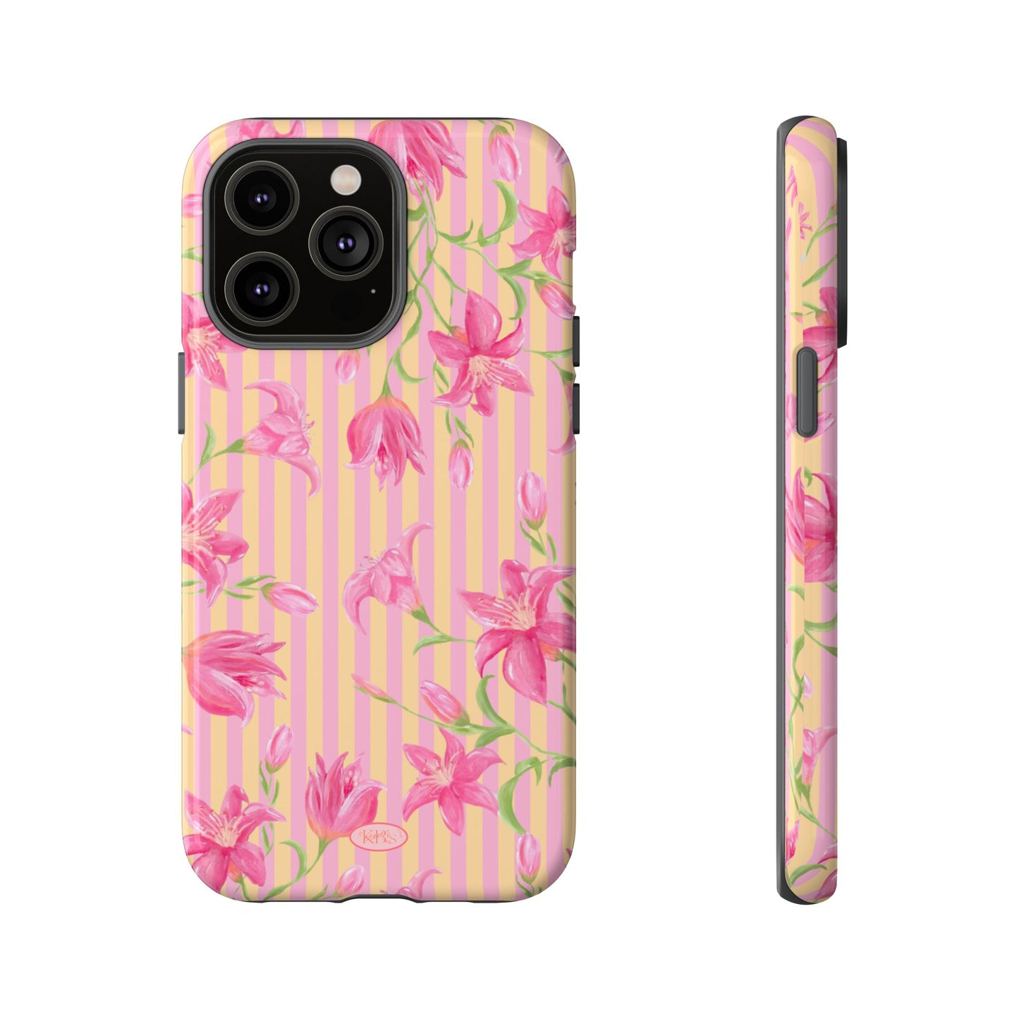 Azalea Stripe Tough Case for iPhone - Pink & Orange