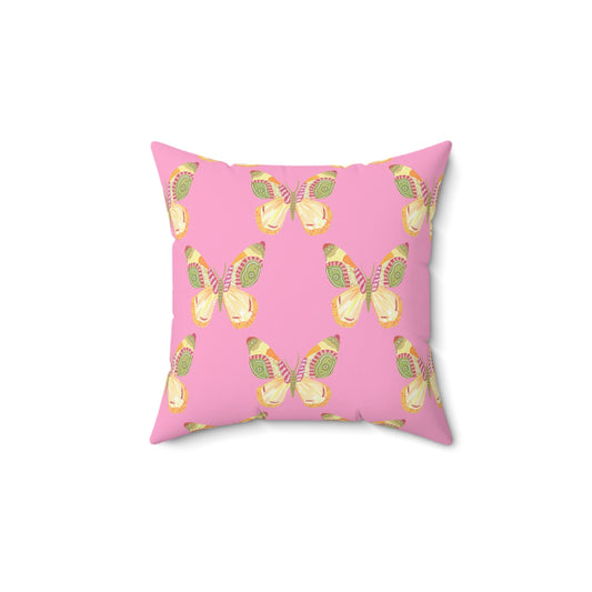 Flutter Pattern Throw Pillow - Pink