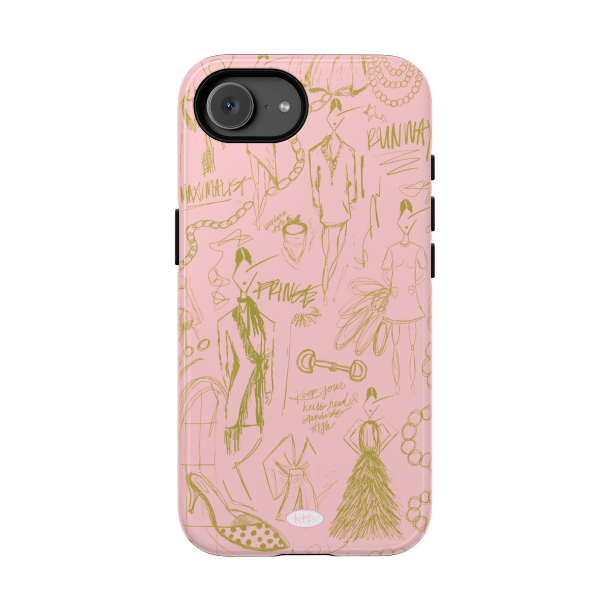 Fashion Sketch Tough Case for iPhone - Pink