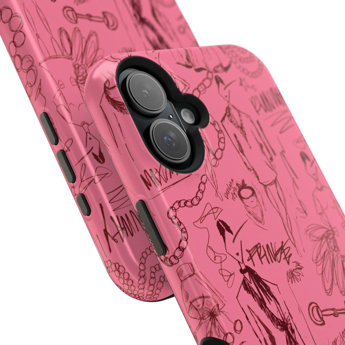 Fashion Sketch Mag Safe Case for iPhone - Maroon