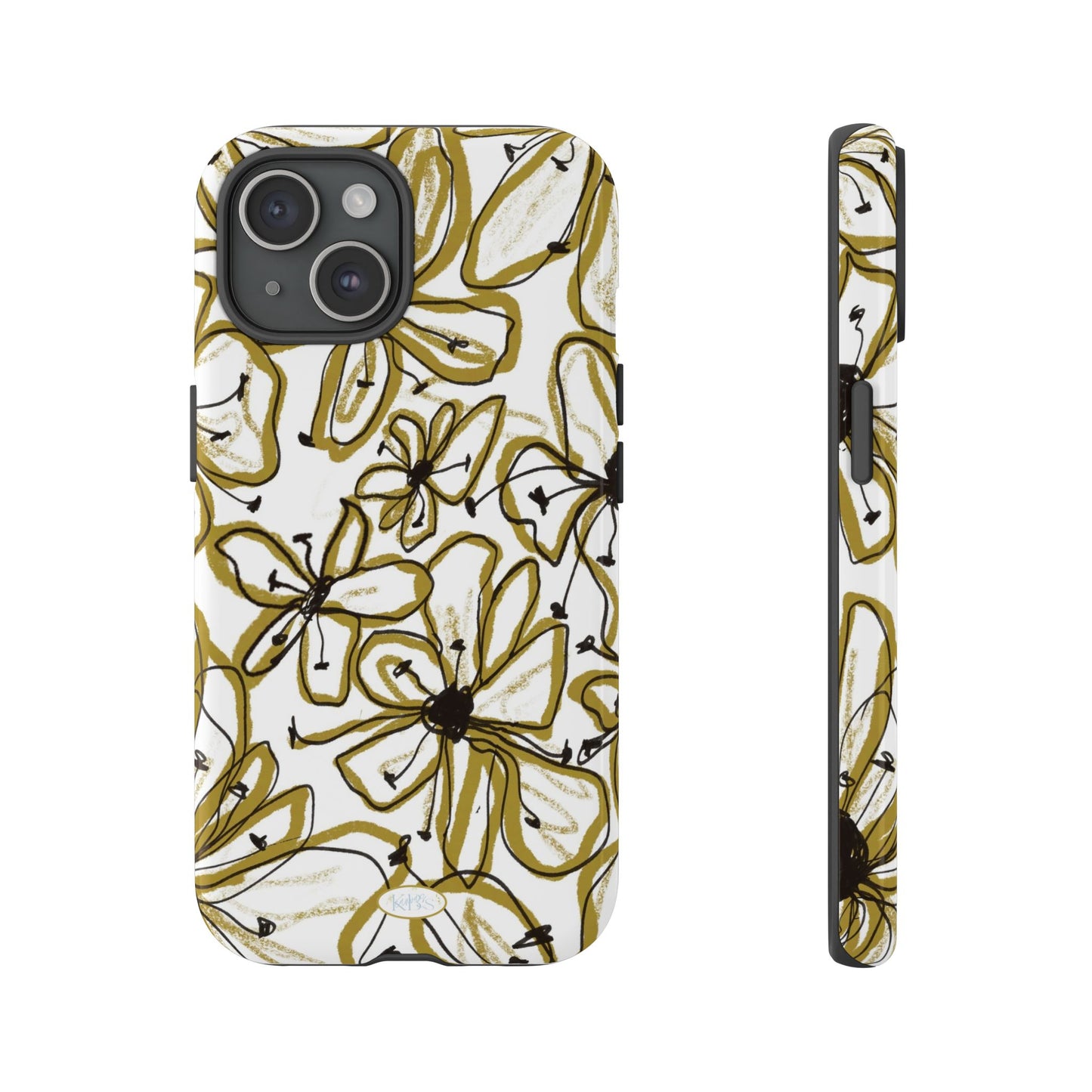 Floral Sketch Tough Case for iPhone