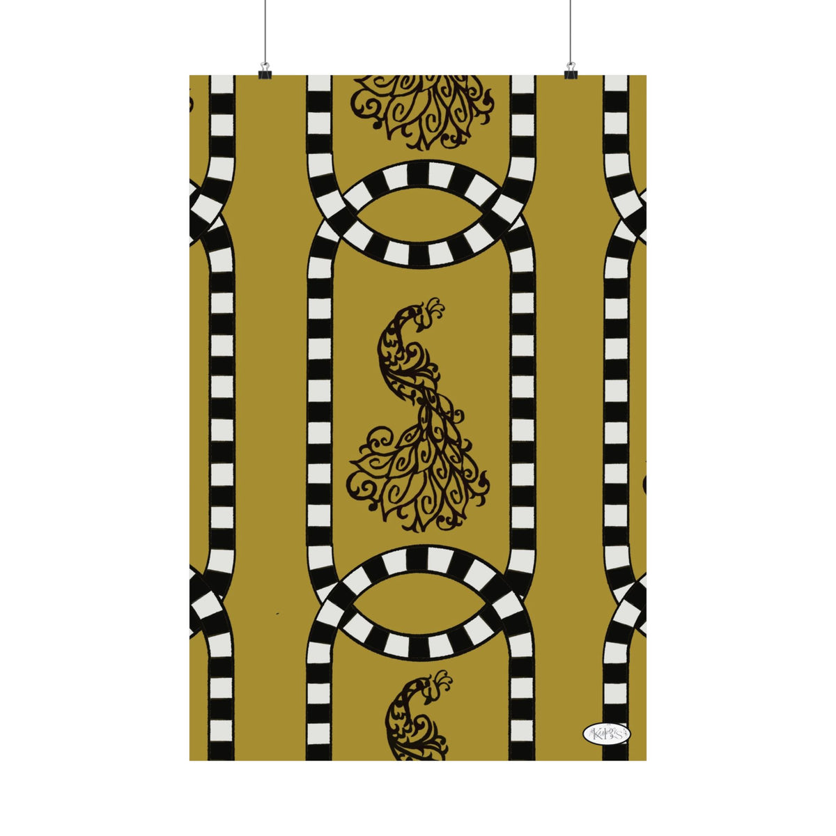 Feathered Stripe Wall Print