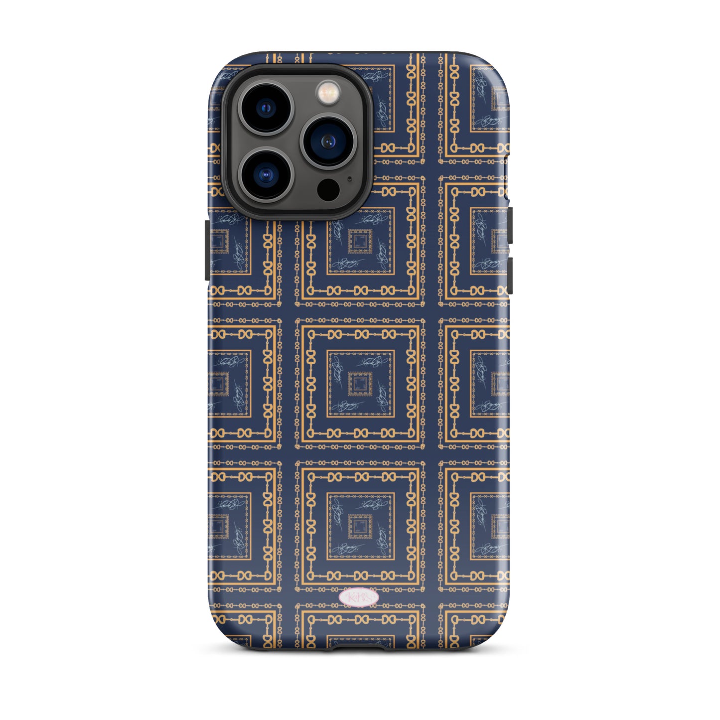 Navy & Gold Horsebit Tough Case
