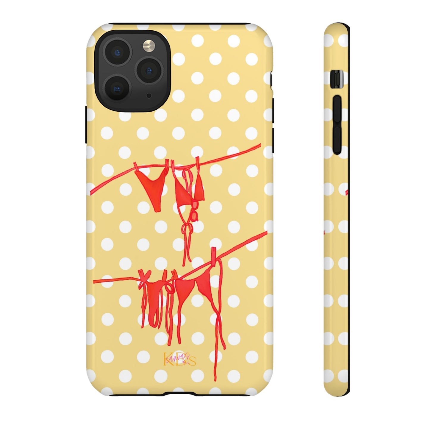 Polka Dot Bikini Tough Case for iPhone - Yellow