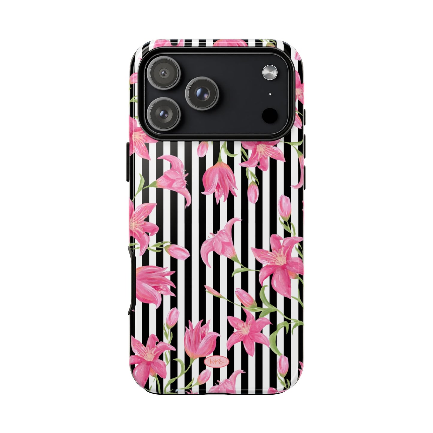 Azalea Stripe Tough Case for iPhone - Black