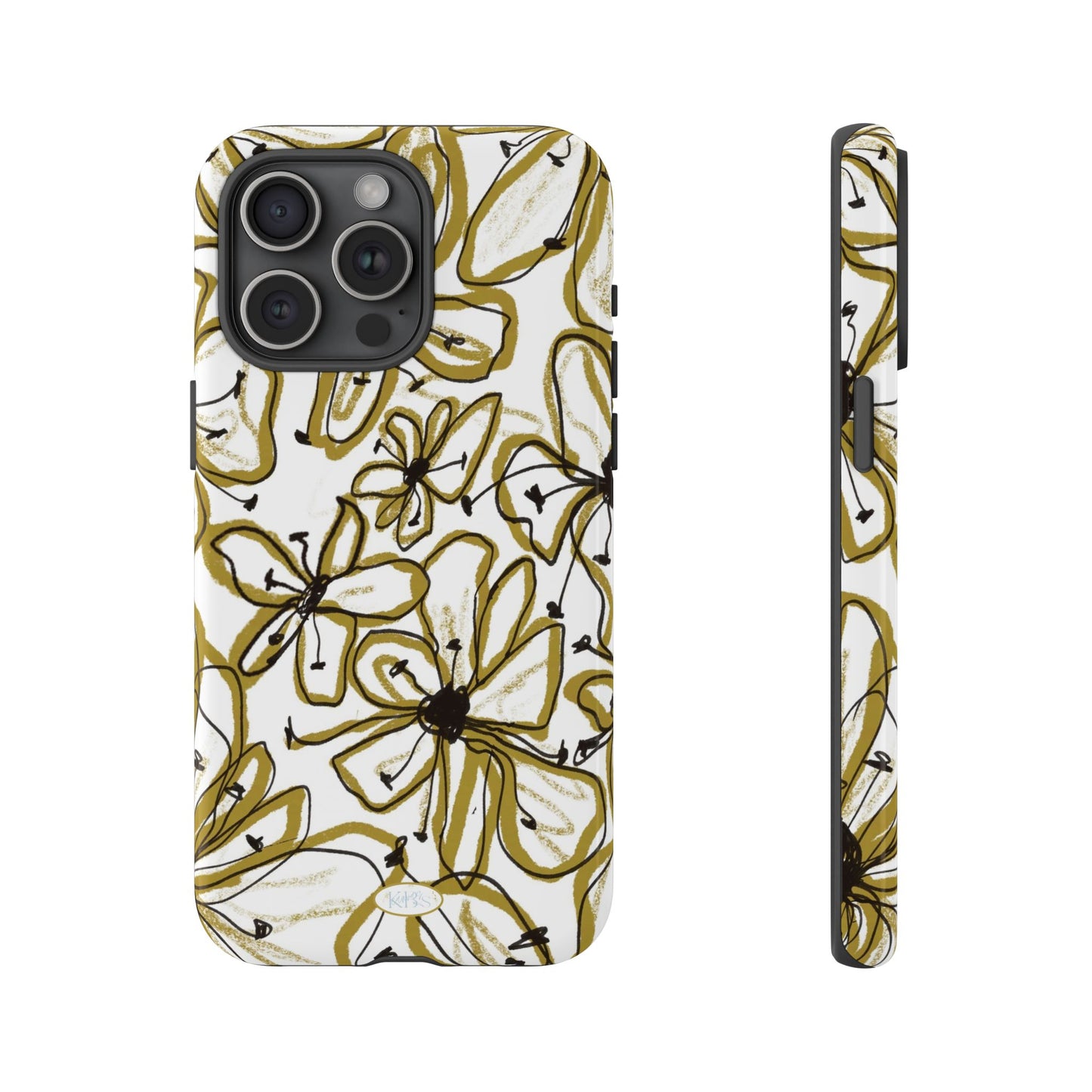 Floral Sketch Tough Case for iPhone