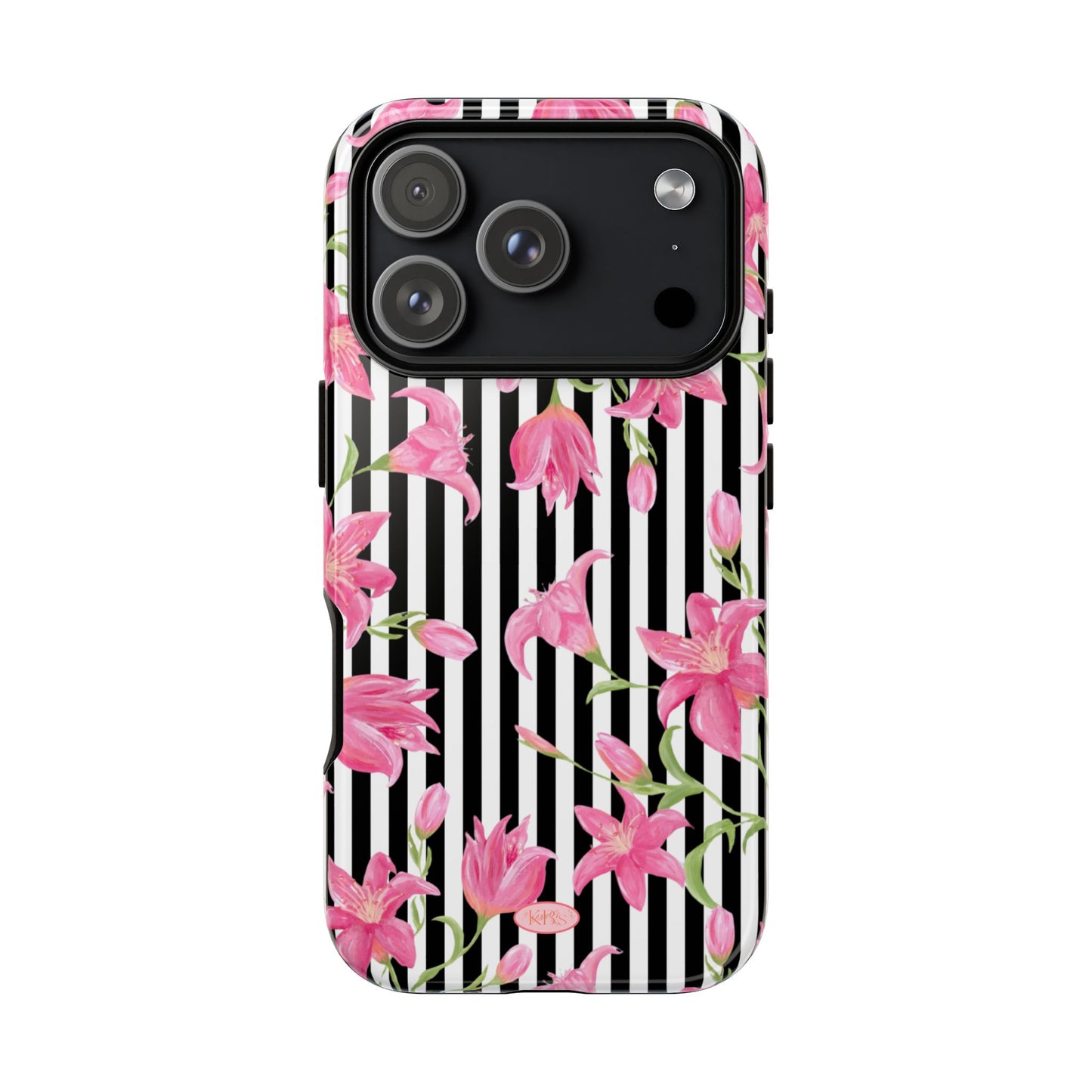 Azalea Stripe Tough Case for iPhone - Black